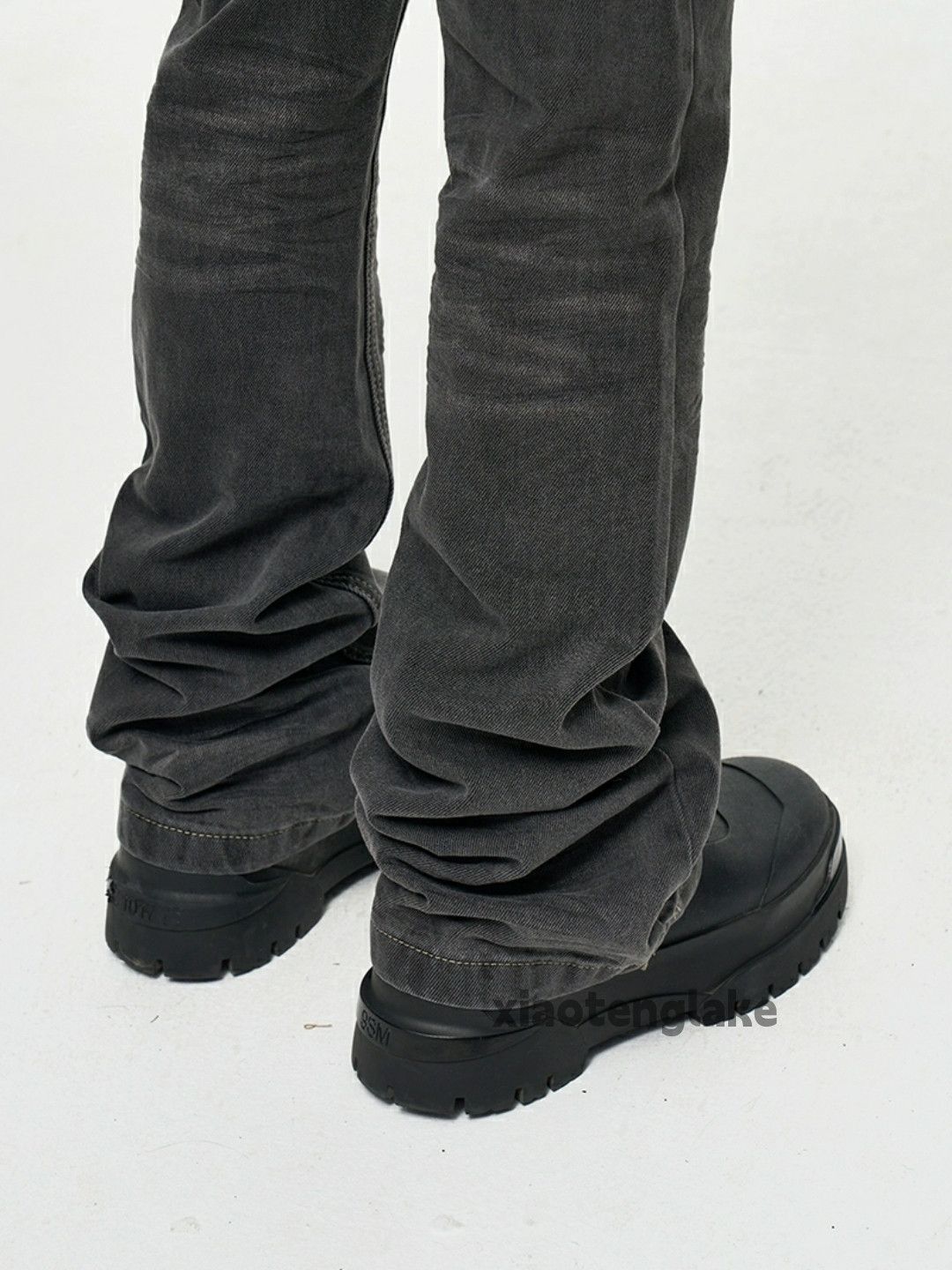 Jean × Vintage washed faded cleanfit yuppie damaged flared jeans Size US 34 / EU 50 - 4 Thumbnail