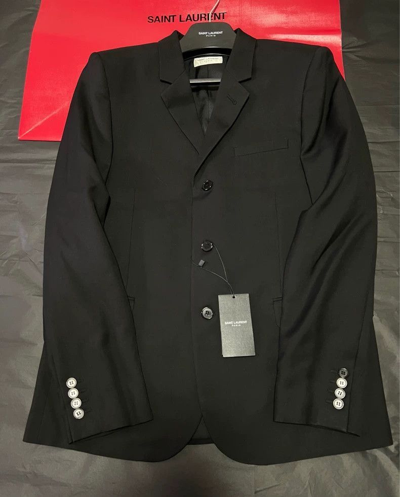 Saint Laurent Paris Saint Laurent Paris Three button wool suit jacket-2506 Size US L / EU 52-54 / 3 - 2 Thumbnail
