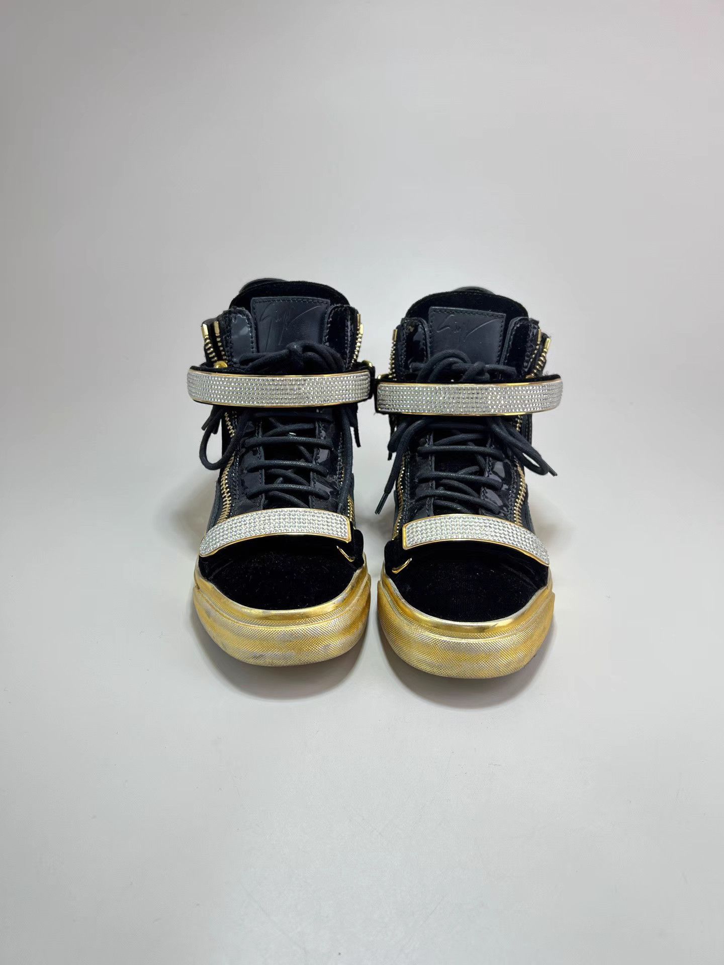 Giuseppe Zanotti GIUSEPPE ZANOTTI GZ Velvet High-Top Sneakers Size US 6 / IT 36 - 2 Thumbnail