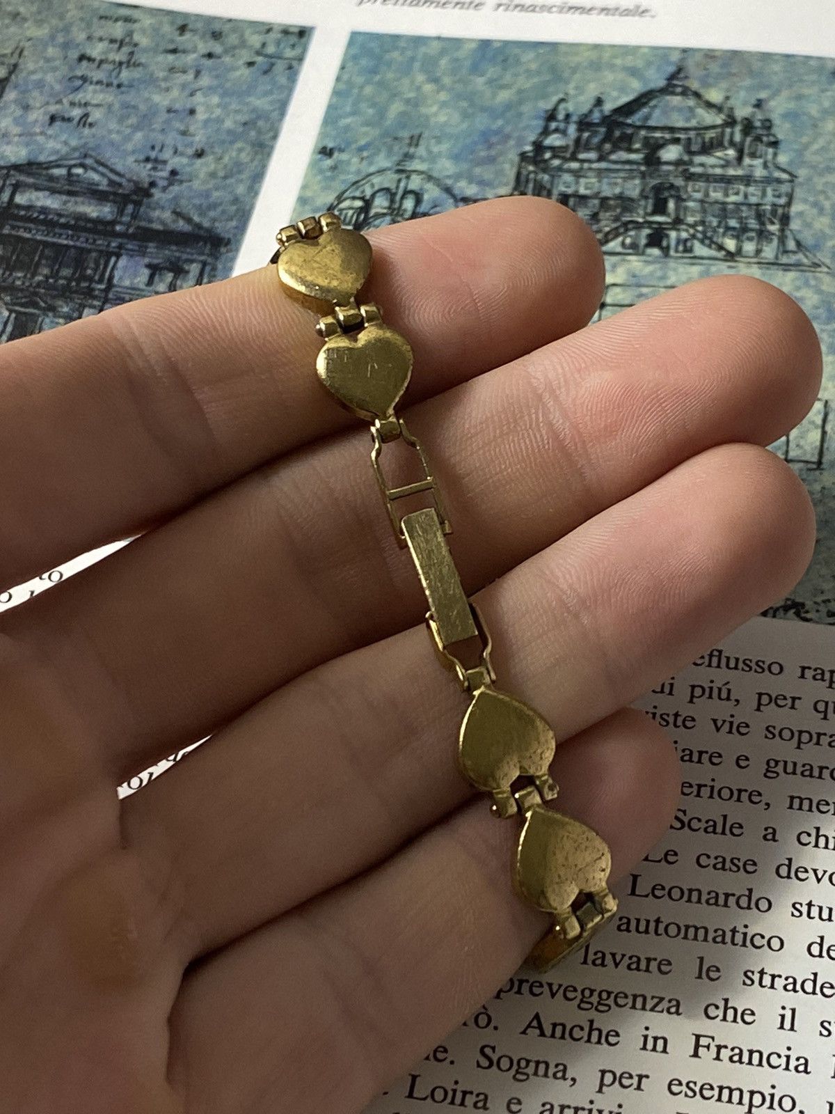 Jewelry Vintage Luch Watch with Heart Bracelet Size ONE SIZE - 9 Thumbnail