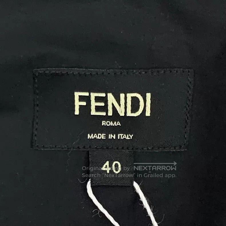 Fendi Fendi size 40 Black logo letter collar cotton single-breast Size US XXS / EU 40 - 5 Thumbnail