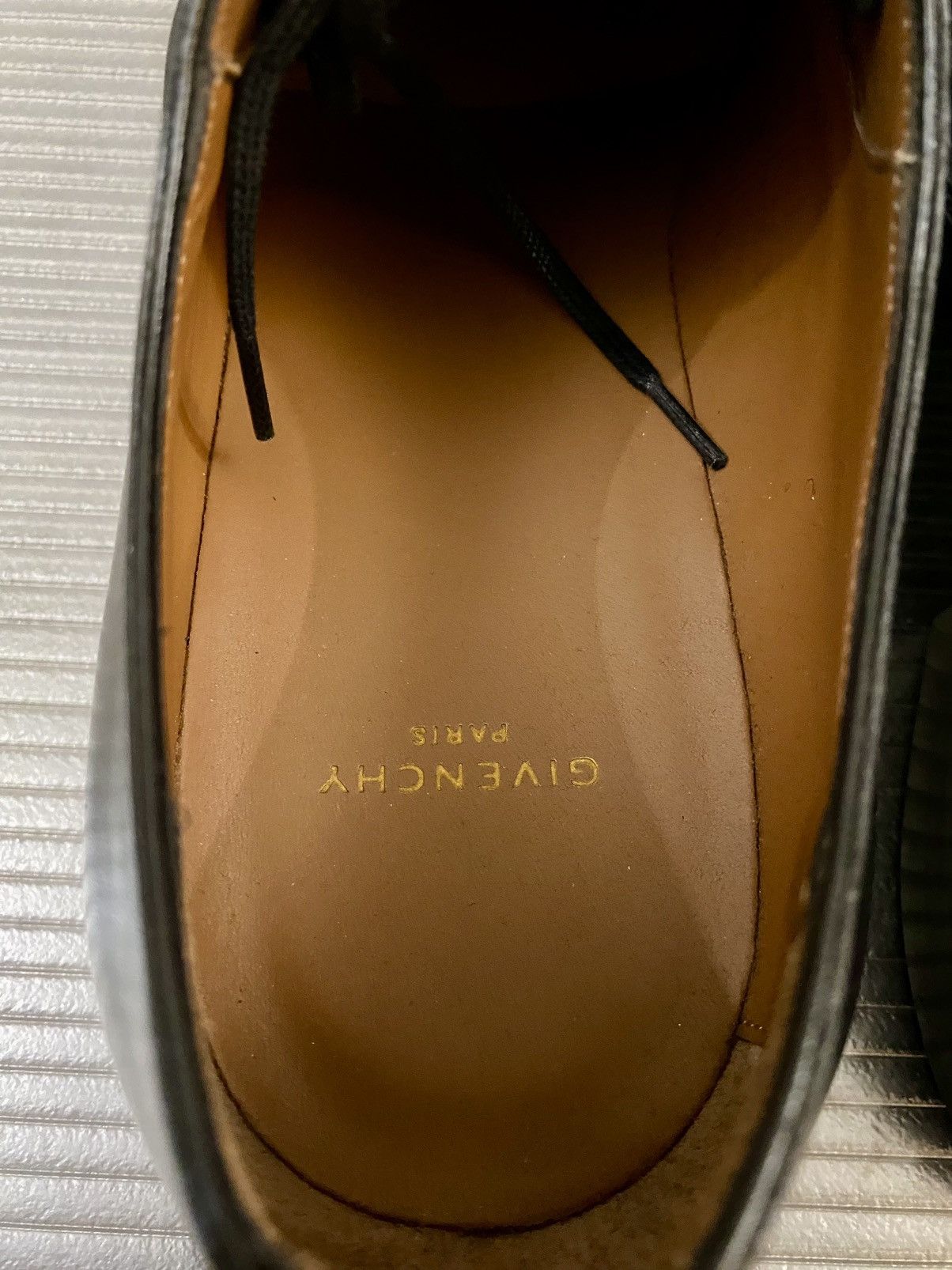 Givenchy Givenchy 🇮🇹 Paris black leather gun metal k line derby 43 NEW Size US 10 / EU 43 - 2 Thumbnail