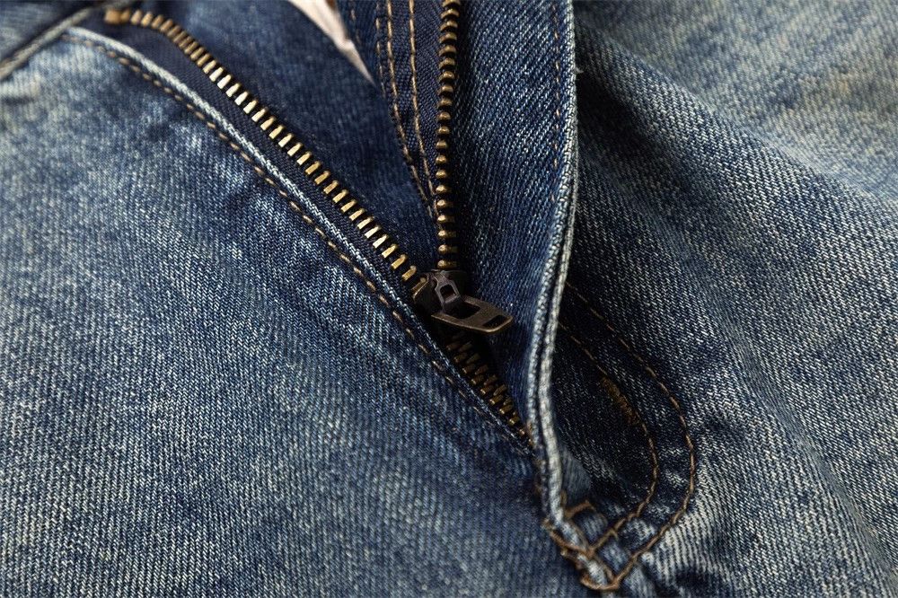 Japanese Brand × Jean Distressed American trend men's loose casual straight jeans Size US 32 / EU 48 - 4 Thumbnail
