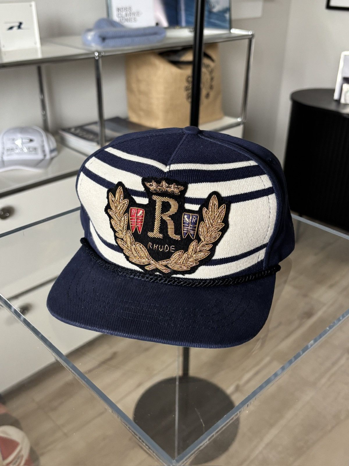 Rhude RHUDE | CREST UNIVERSITY LOGO HAT Size ONE SIZE - 2 Thumbnail