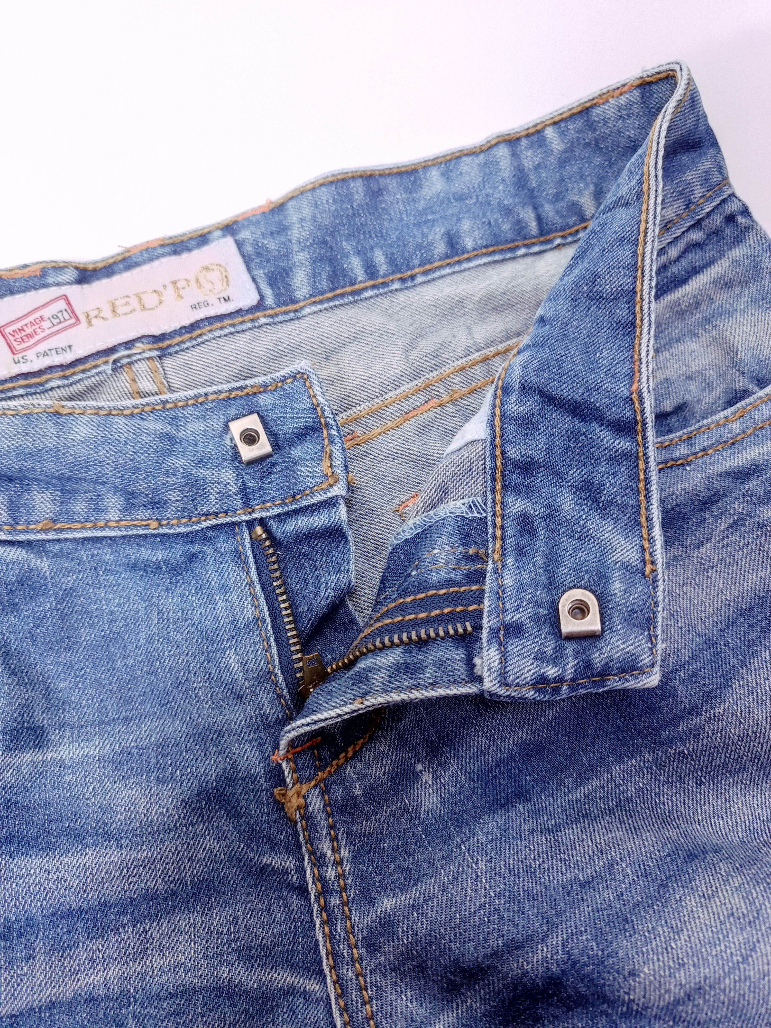 Japanese Brand Vintage Red Pepper Blue Wash Flare Jeans Bell Bottom Denim Size 28" / US 6 / IT 42 - 9 Thumbnail