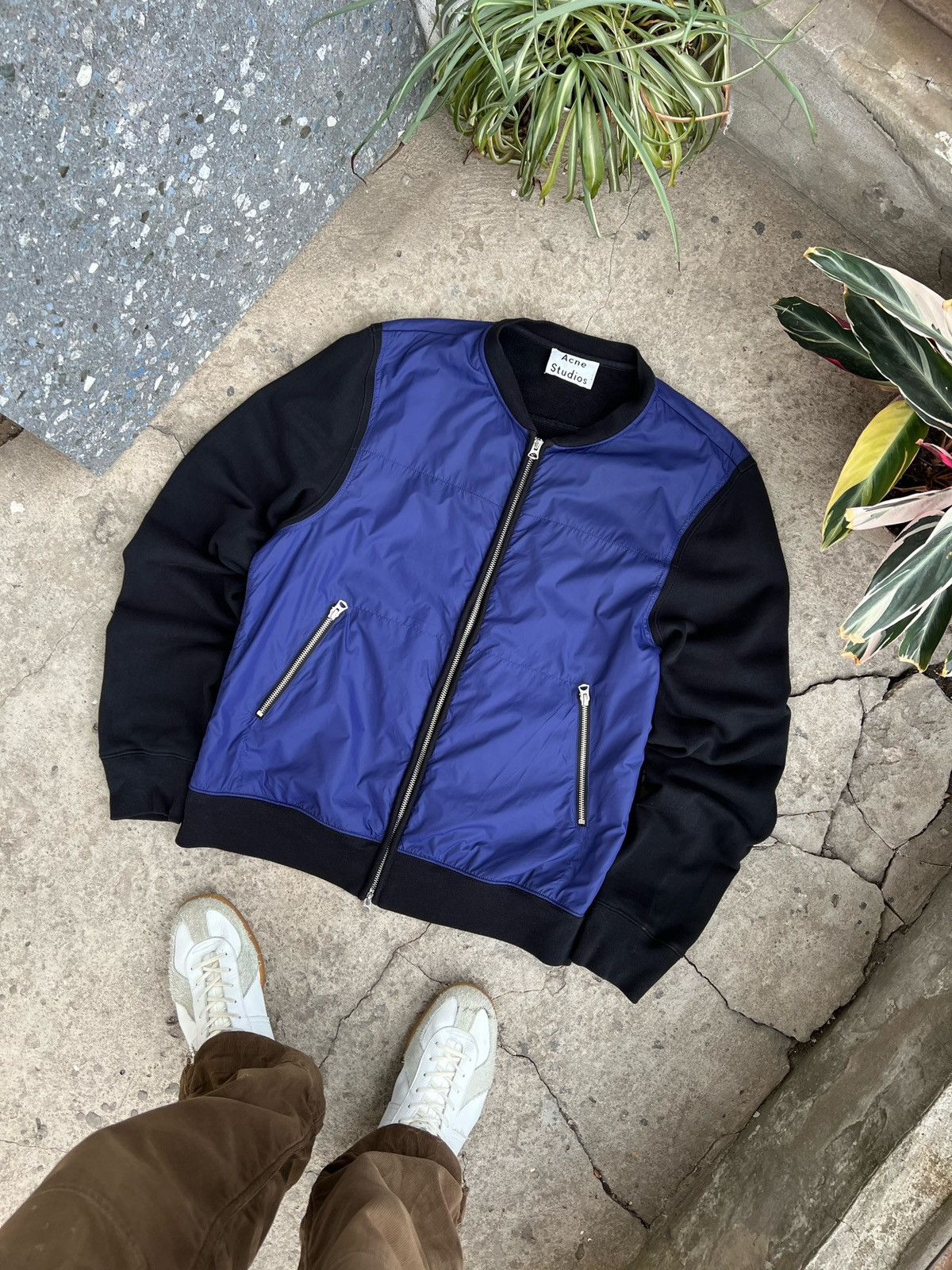 Acne Studios SS14 Acne Studios Keanu Two Tone Nylon Bomber Jacket Size US XL / EU 56 / 4 - 1 Thumbnail