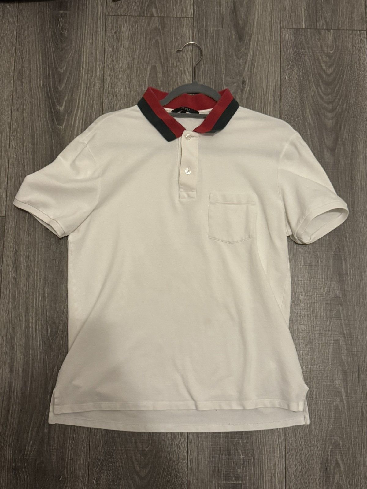 Gucci × Vintage Gucci polo shirt size Large web collar Size US L / EU 52-54 / 3 - 1 Thumbnail