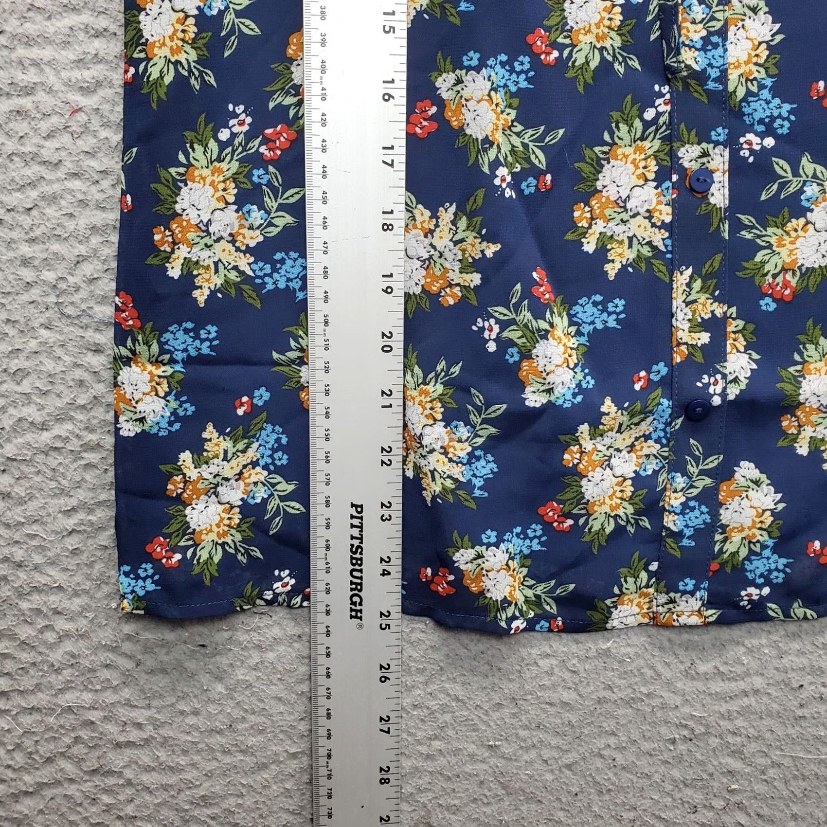 Vintage Allegra K Blouse Top Womens M Multi Floral Sheer Flutter Sleeve Tie Button Front Size M / US 6-8 / IT 42-44 - 3 Thumbnail