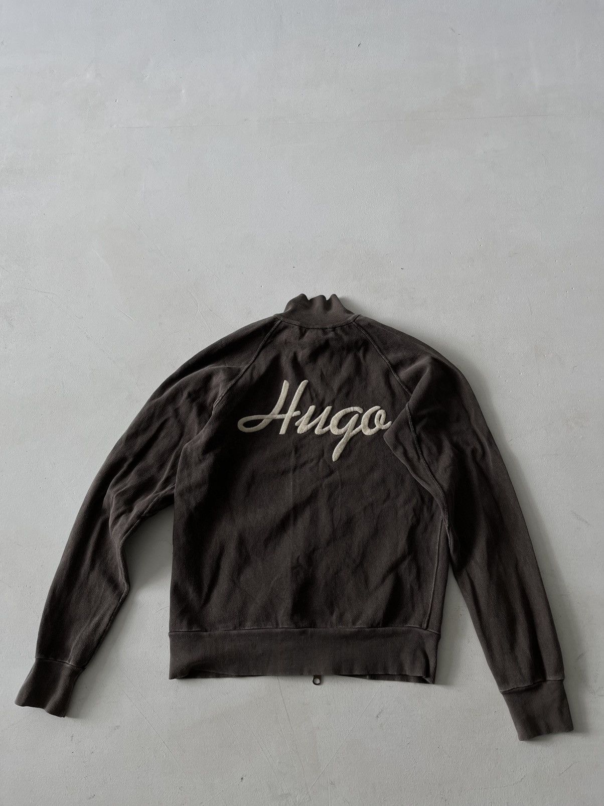 Vintage Vintage Hugo Boss 90s - 00s knit zip up sweater Size US M / EU 48-50 / 2 - 1 Thumbnail