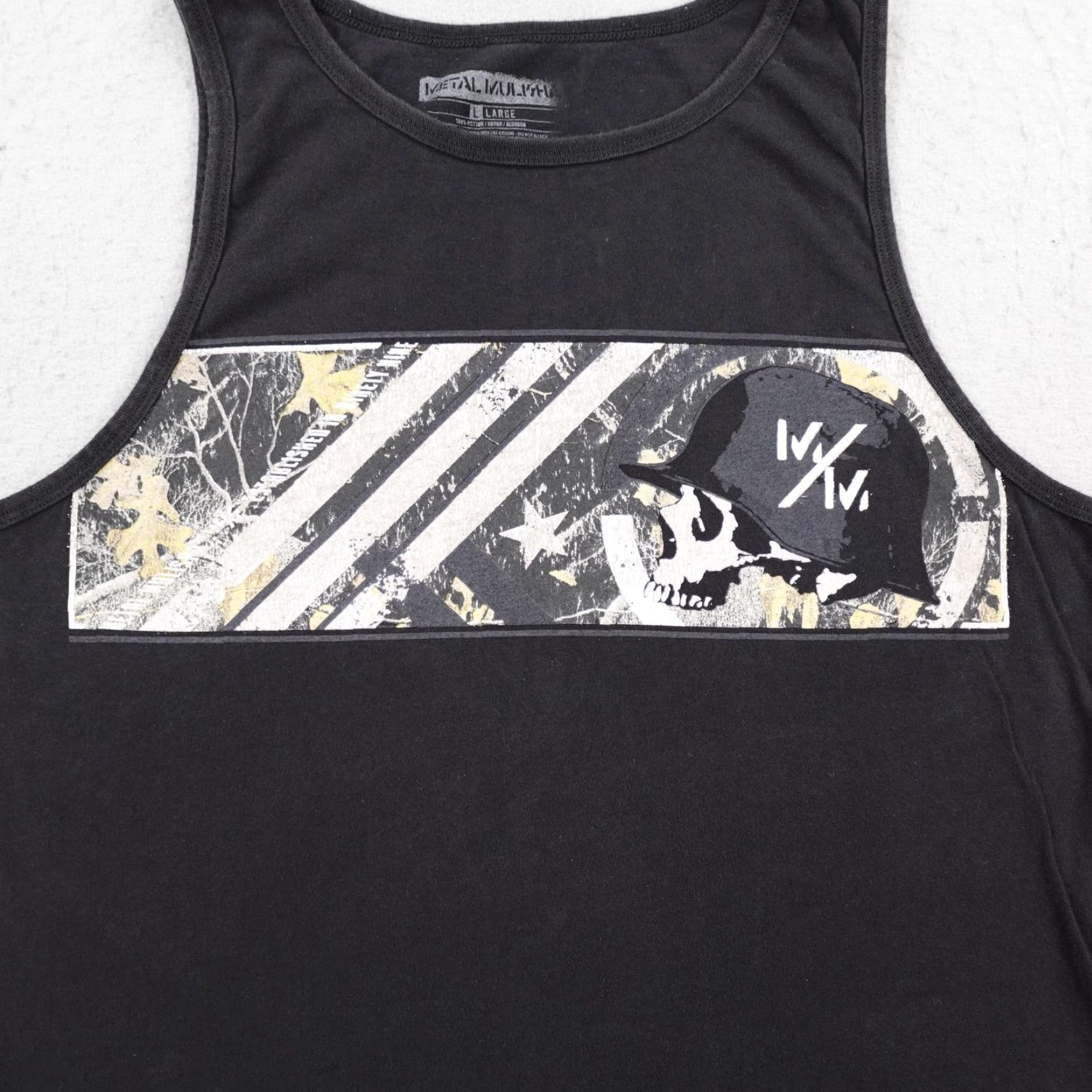 Metal Mulisha Metal Mulisha Shirt Mens Large Black Skull Helmet Tank Top Sleeveless Motocross Size US L / EU 52-54 / 3 - 3 Thumbnail