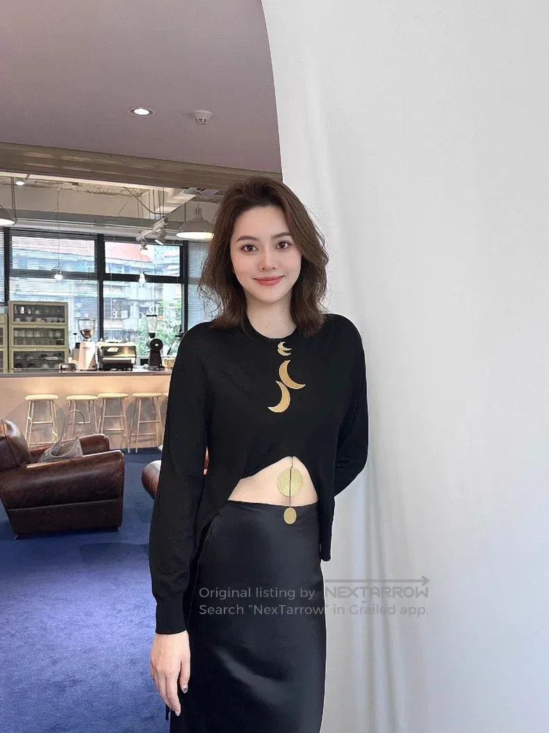 Loewe Loewe Exclusive Moon and Sun Design Asymmetric Hem Black S Size XS / US 0-2 / IT 36-38 - 8 Thumbnail