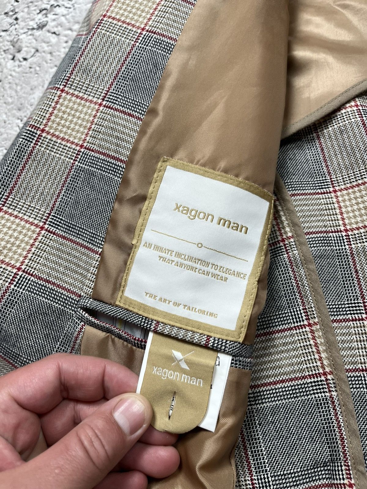 Xagon Man Xagon Man Checkered Blazer Jacket Italy Cotton Size 54 Size US L / EU 52-54 / 3 - 8 Thumbnail