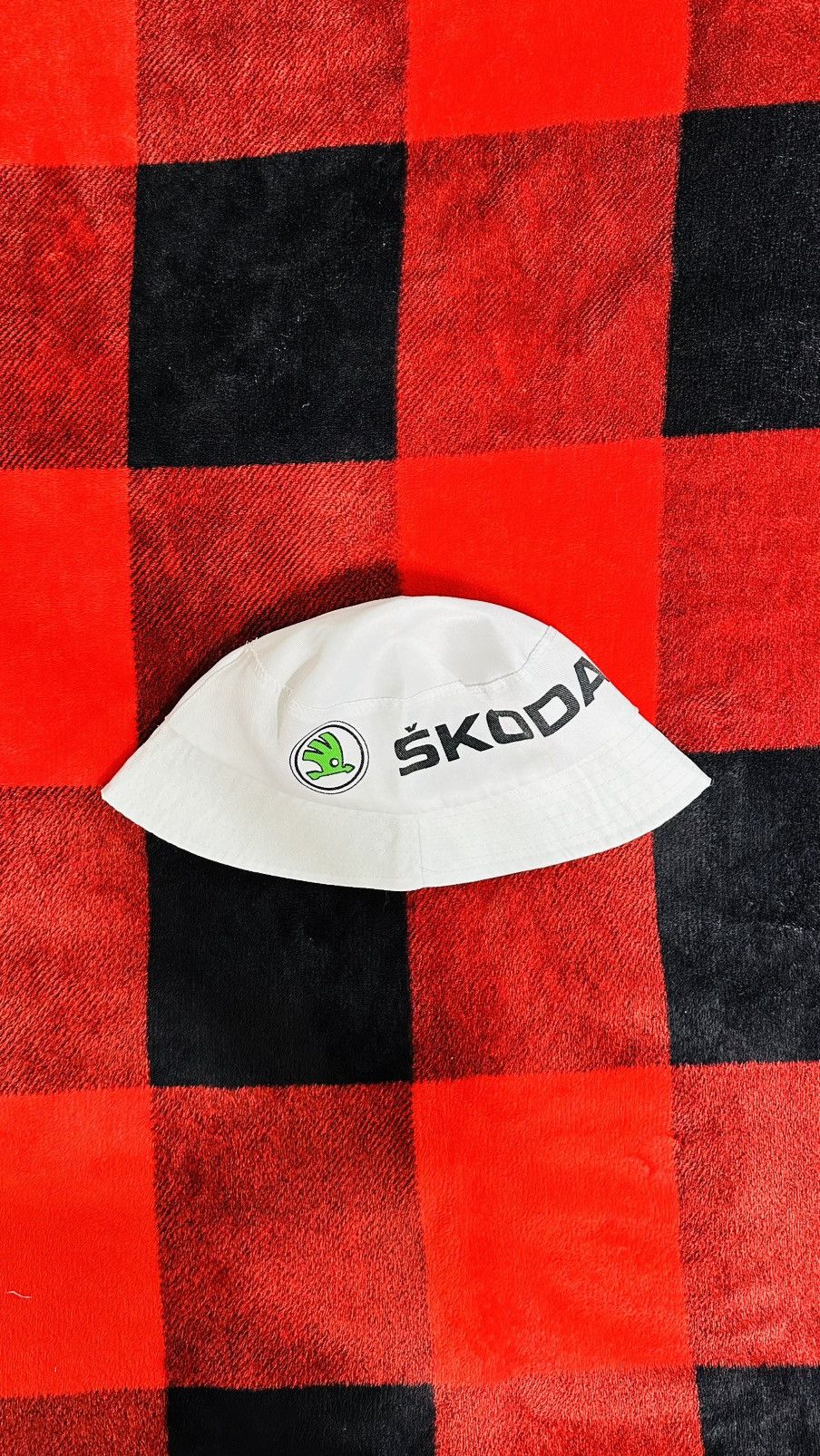 Vintage Škoda X Le Tour De France Bucket Hat White Size ONE SIZE - 2 Thumbnail