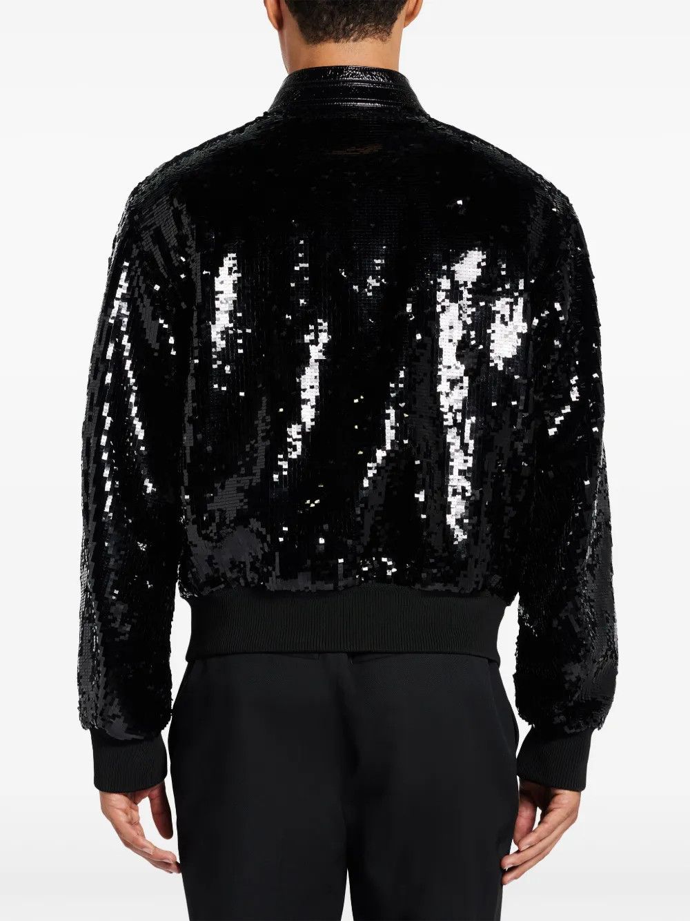 Tom Ford o1w1db10925 OBS045 Sequin-embellished Bomber Jacket in Black Size US L / EU 52-54 / 3 - 4 Thumbnail