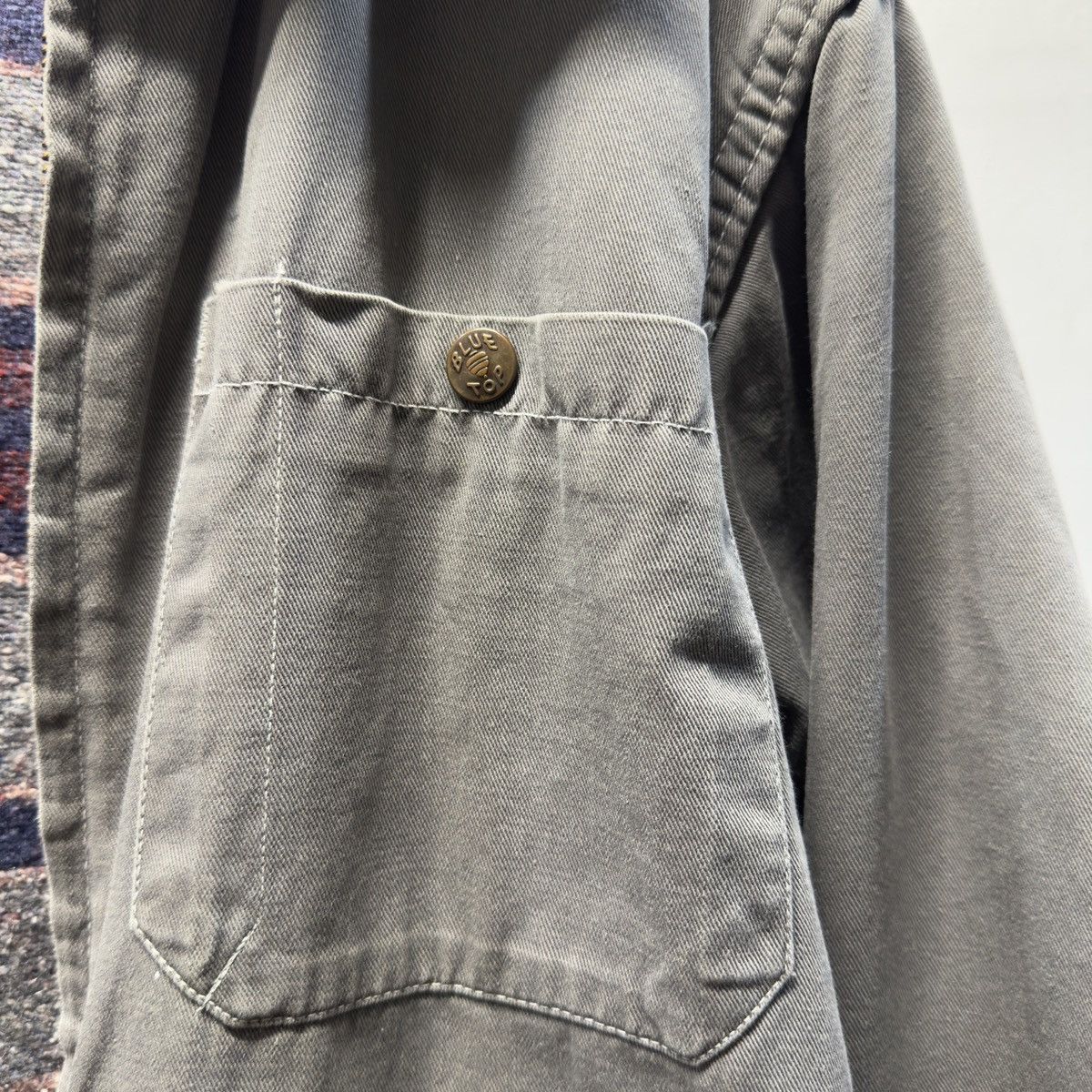Vintage 50s 60s Thrashed Faded Distressed Work Jacket ERD Grunge Size US L / EU 52-54 / 3 - 6 Thumbnail