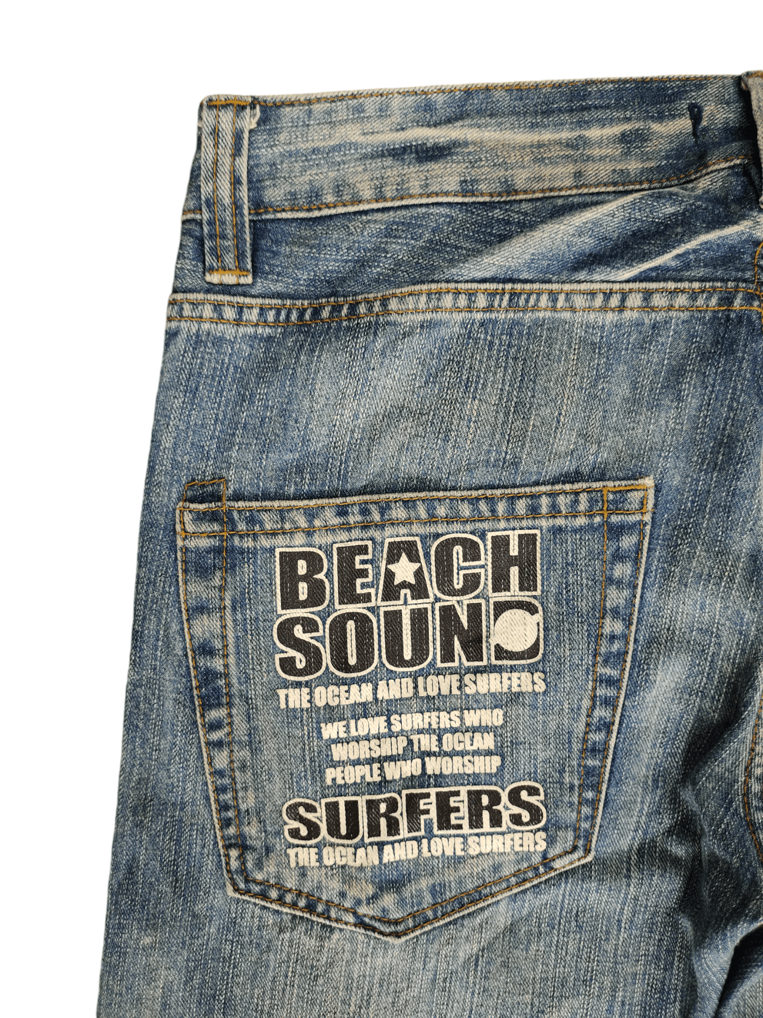 Hysteric Glamour × Undercover Japanese Beach Sound Embroidered Distress Jeans Undercover Size US 32 / EU 48 - 13 Thumbnail