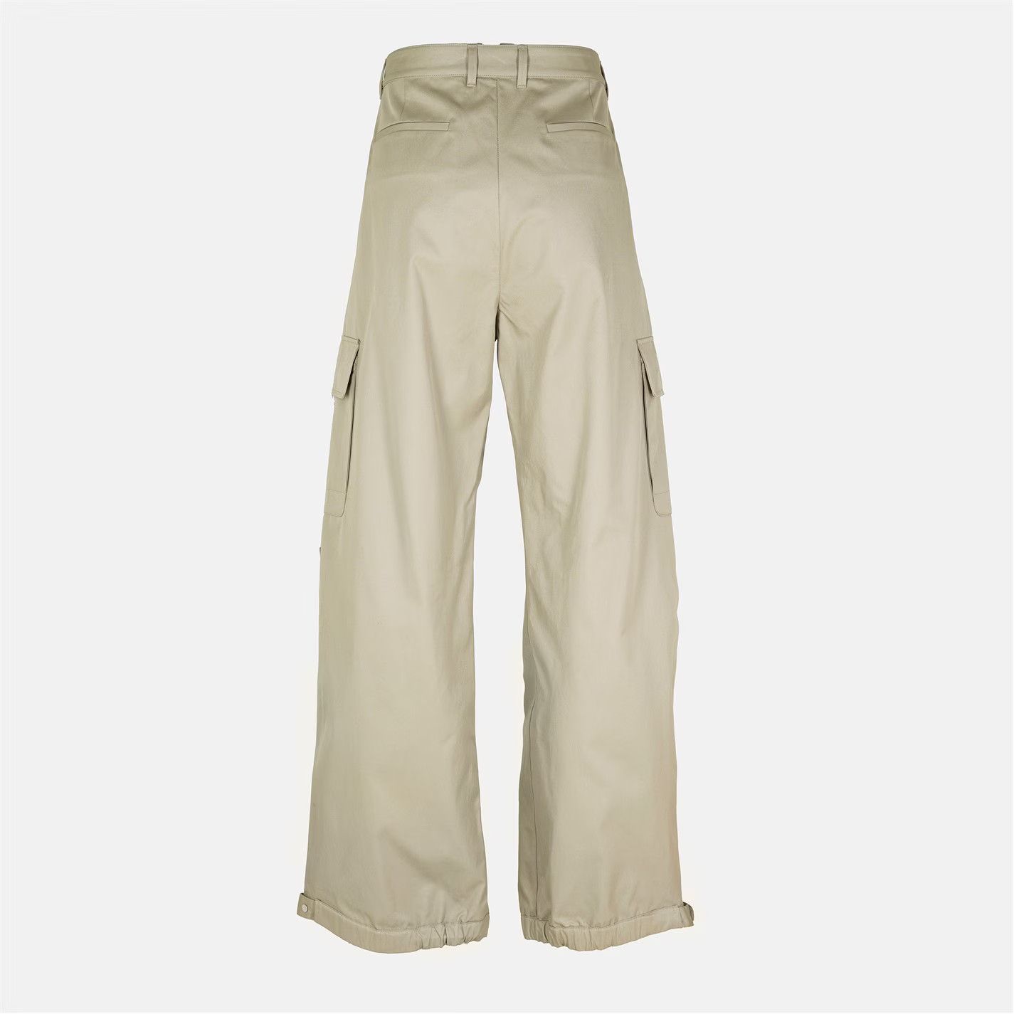 Off-White o1g2r1mq0226 Relaxed Fit Cargo Trousers In Beige Size US 32 / EU 48 - 2 Thumbnail
