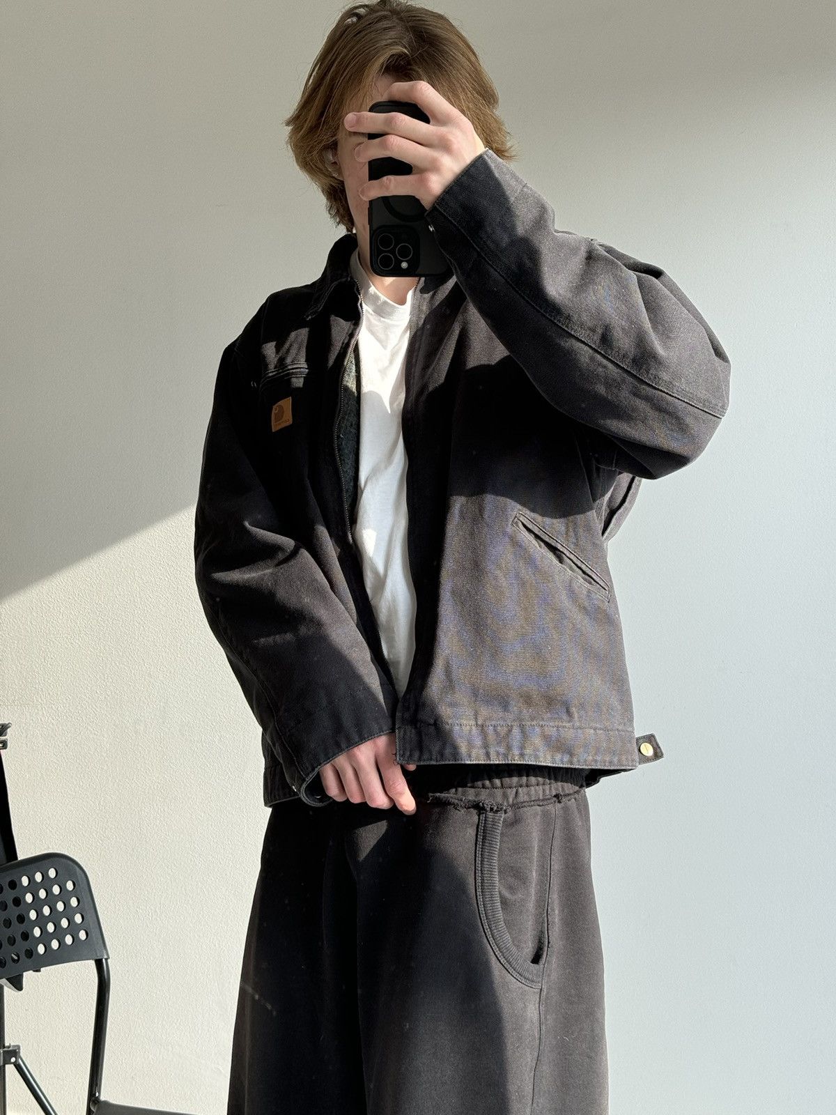 Carhartt × Vintage Vintage Carhartt Detroit jacket Black 90s Archive Zip Up Size US L / EU 52-54 / 3 - 10 Thumbnail