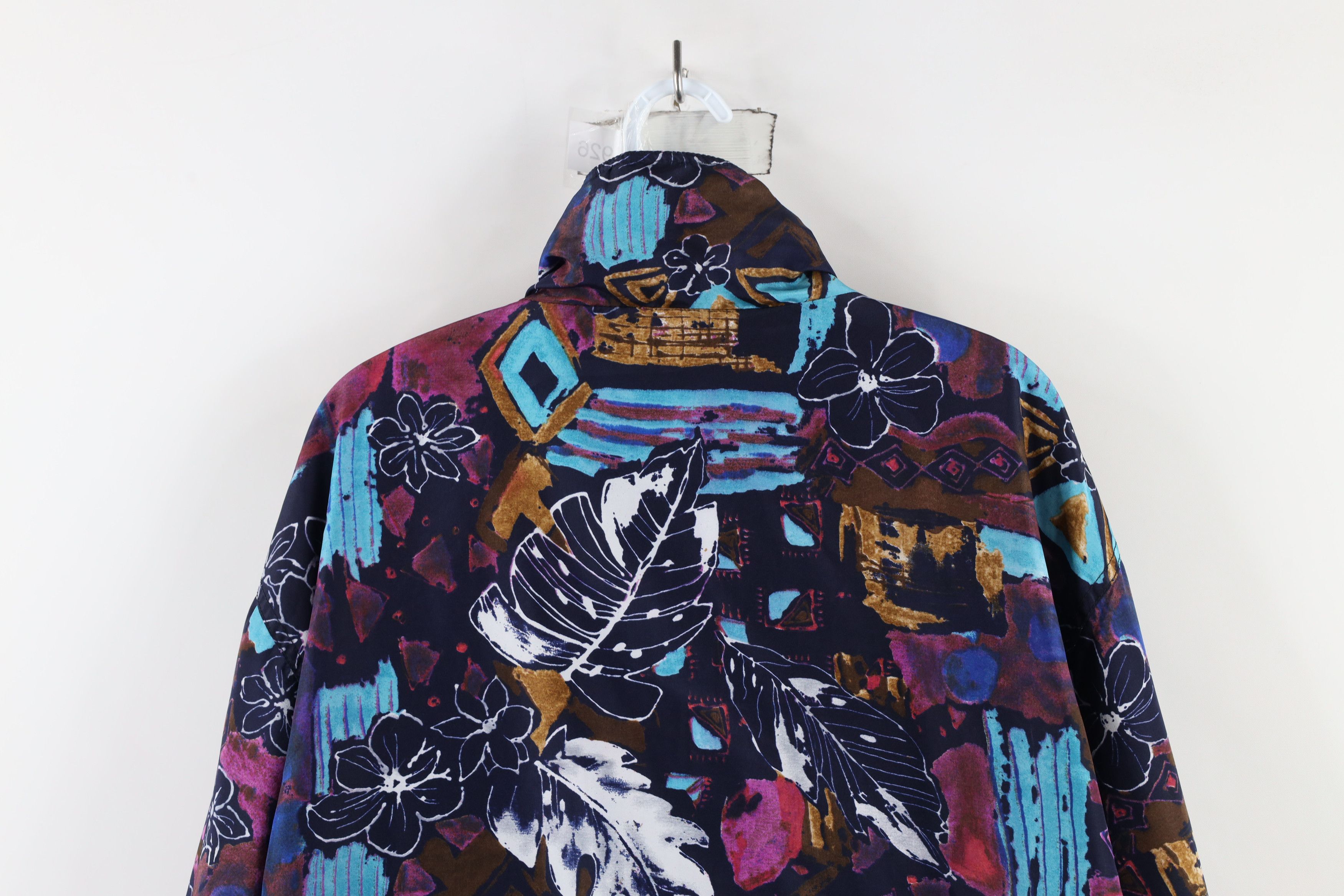 Vintage Vintage 90s Streetwear Flower Lined Windbreaker Jacket Size XL / US 12-14 / IT 48-50 - 12 Thumbnail