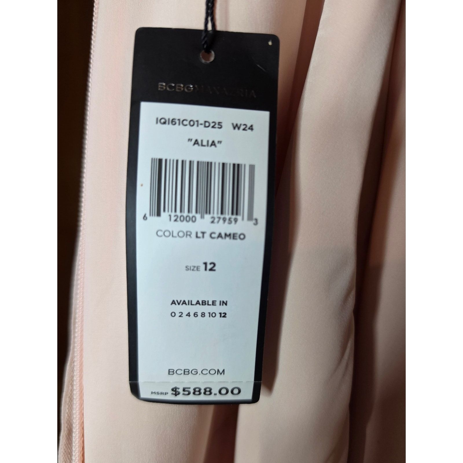 Bcbgmaxazria NWT BCBGMaxAzria Alia Blush Pink Dress 12 Size XL / US 12-14 / IT 48-50 - 10 Thumbnail
