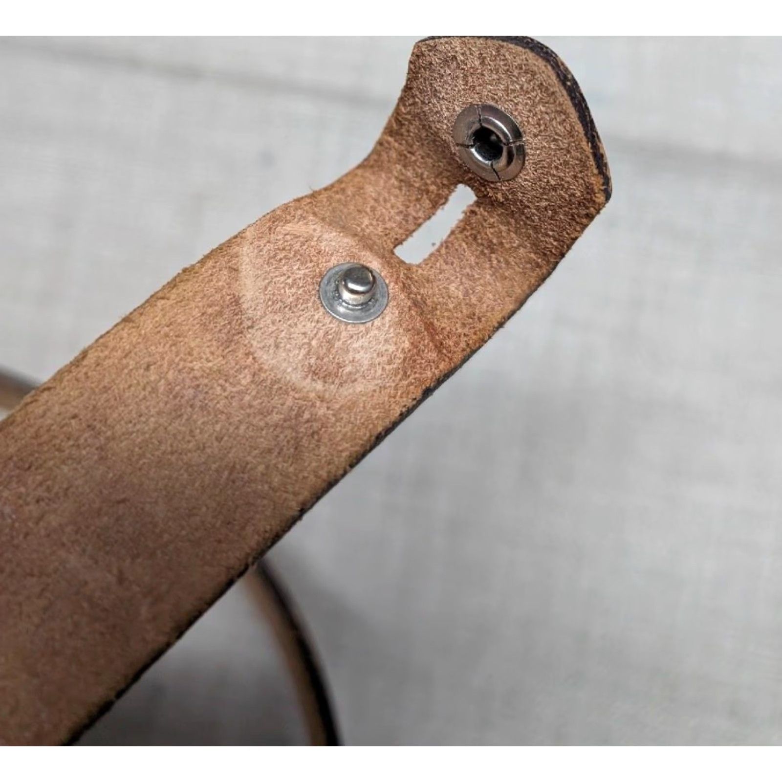 Vintage VINTAGE Handcrafted western belt - Tooled brown cowhide leather belt with buckle snaps, 1-1/4" width, size 28, men, Regular Size 28 - 6 Thumbnail