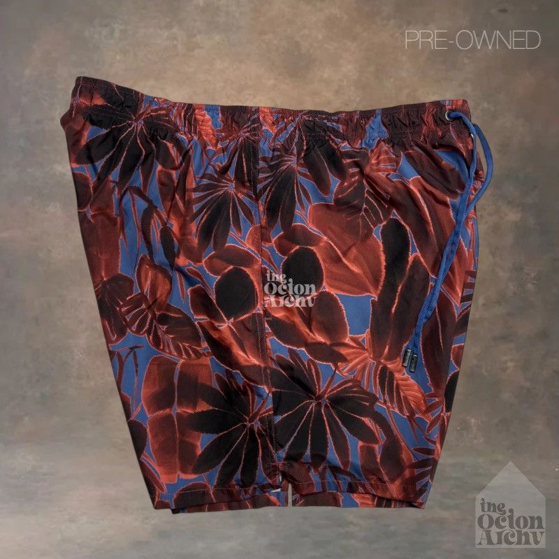 Ermenegildo Zegna Ermenegildo Zegna Swim Shorts 'Opera Red/Liberty' N7B540220 Size US 34 / EU 50 - 1 Thumbnail