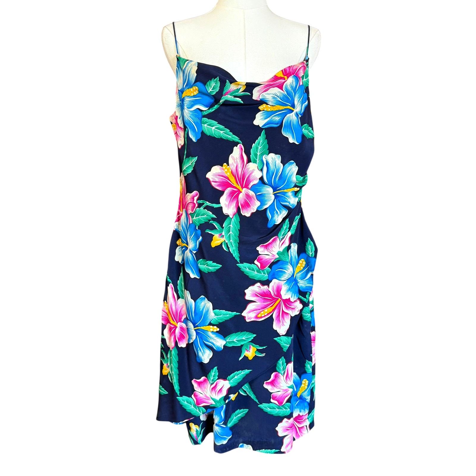 Lauren Ralph Lauren Lauren Ralph Lauren 100% Silk Vintage Floral Mini Dress 12 Size XL / US 12-14 / IT 48-50 - 7 Thumbnail
