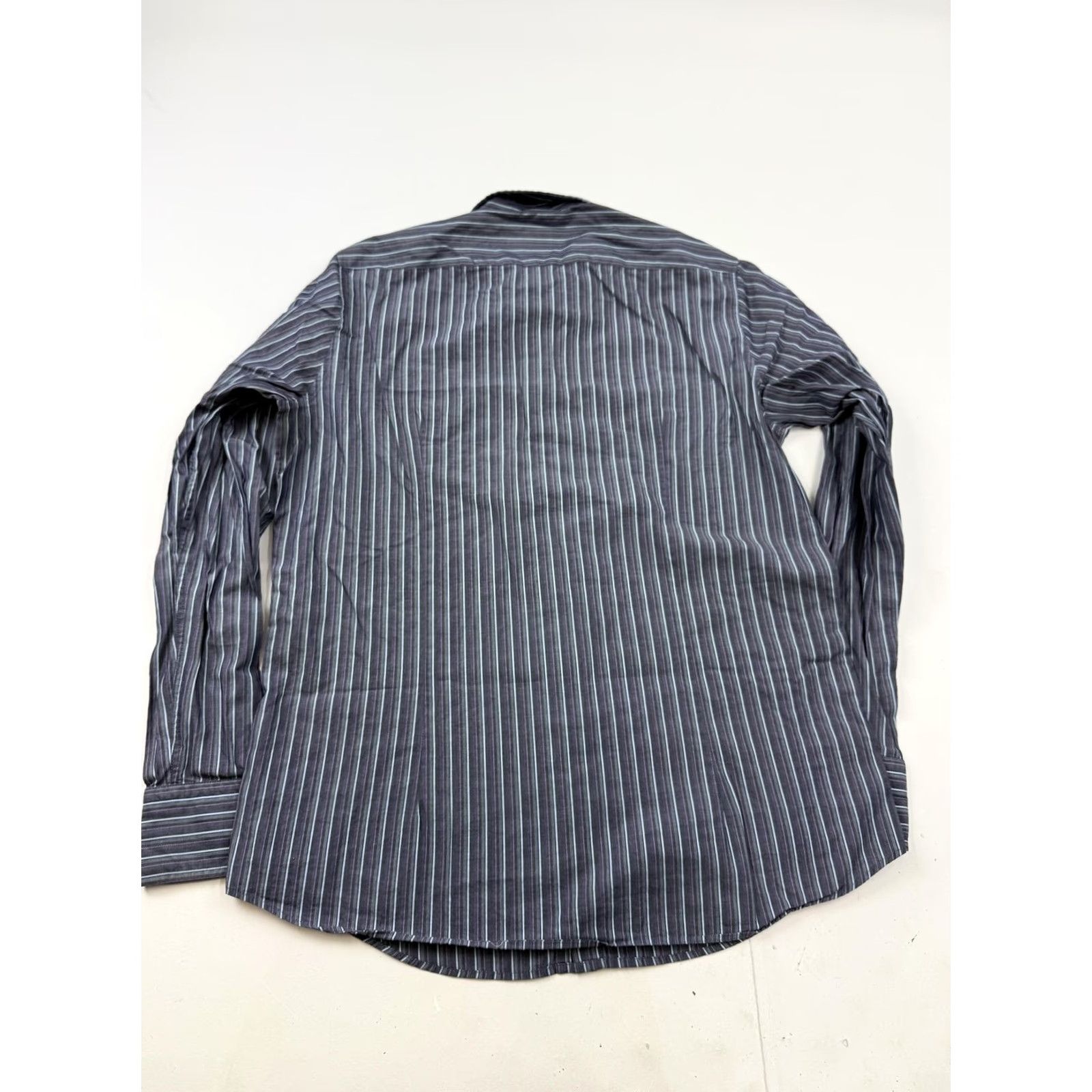 Hugo Boss BOSS Hugo Boss Shirt Mens M Gray Striped Long Sleeve Regular Fit Dress Top Size US M / EU 48-50 / 2 - 6 Thumbnail