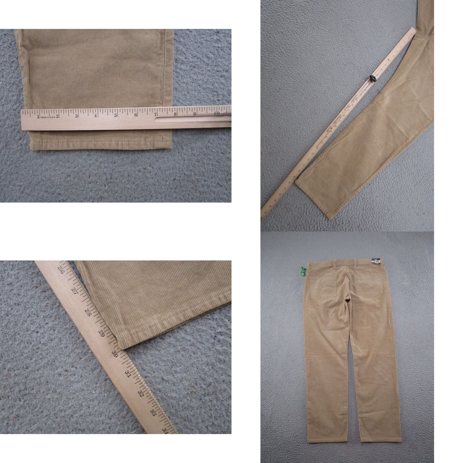 Gap Gap 1969 Corduroy Pants Mens 36x30 Slim Straight Beige Brown NWT Gap 1969 Casual Pants Mens Size US 36 / EU 52 - 8 Thumbnail