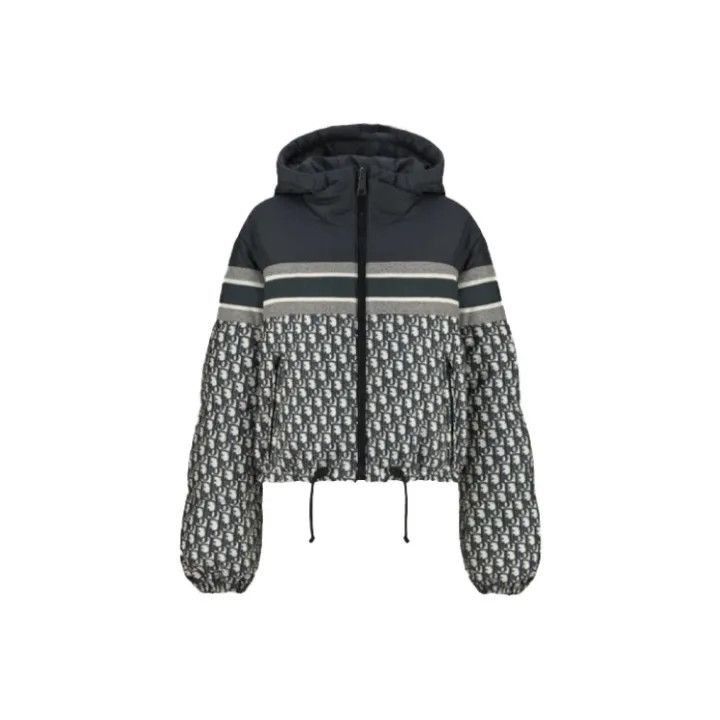 Dior Logo Hooded Long Sleeve Down Jacket 0079-2507
