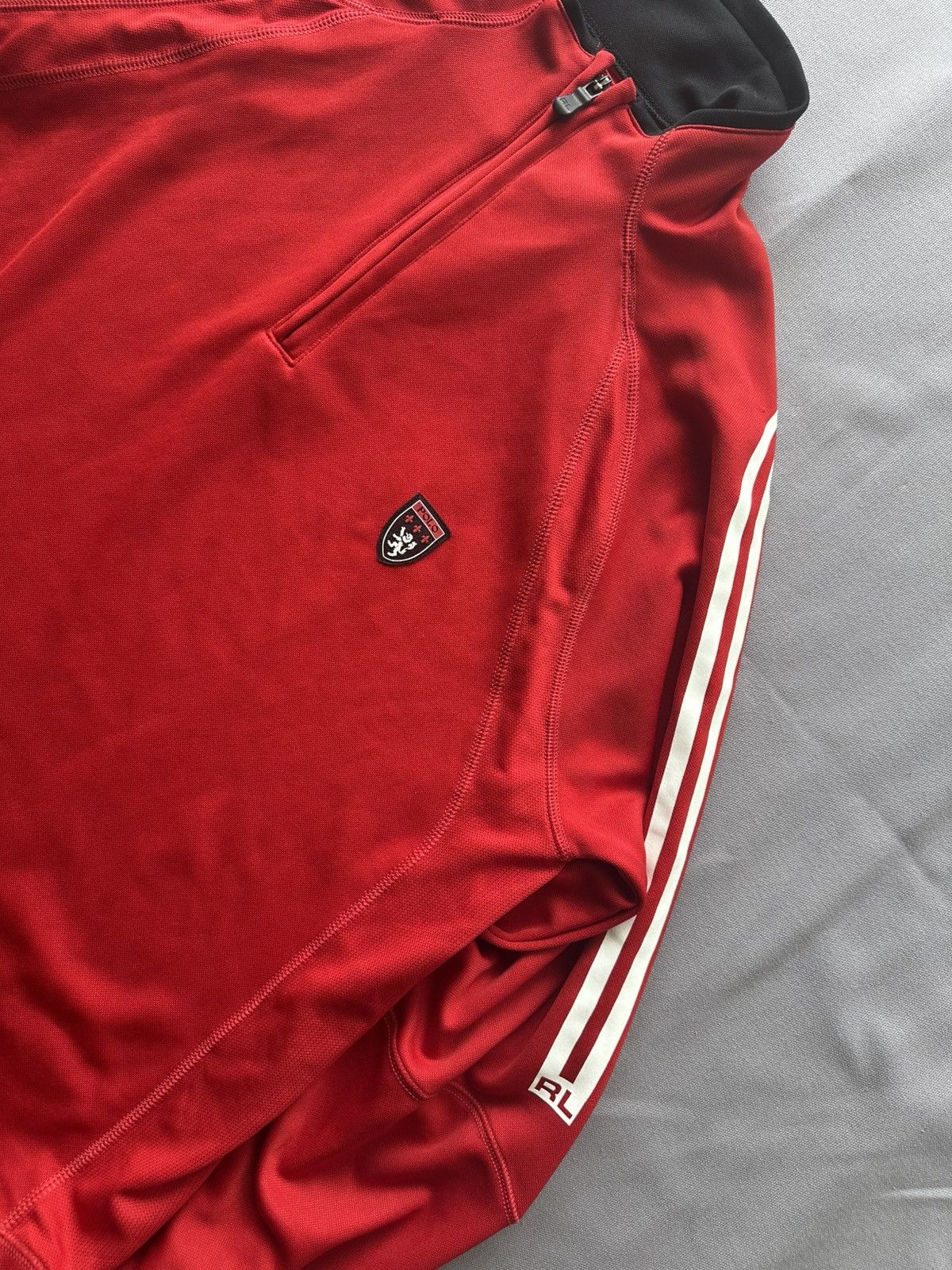 Polo Ralph Lauren Vintage Polo Sport Ralph Lauren Red 1/4 Zip Up sweatshirt Size US L / EU 52-54 / 3 - 2 Thumbnail