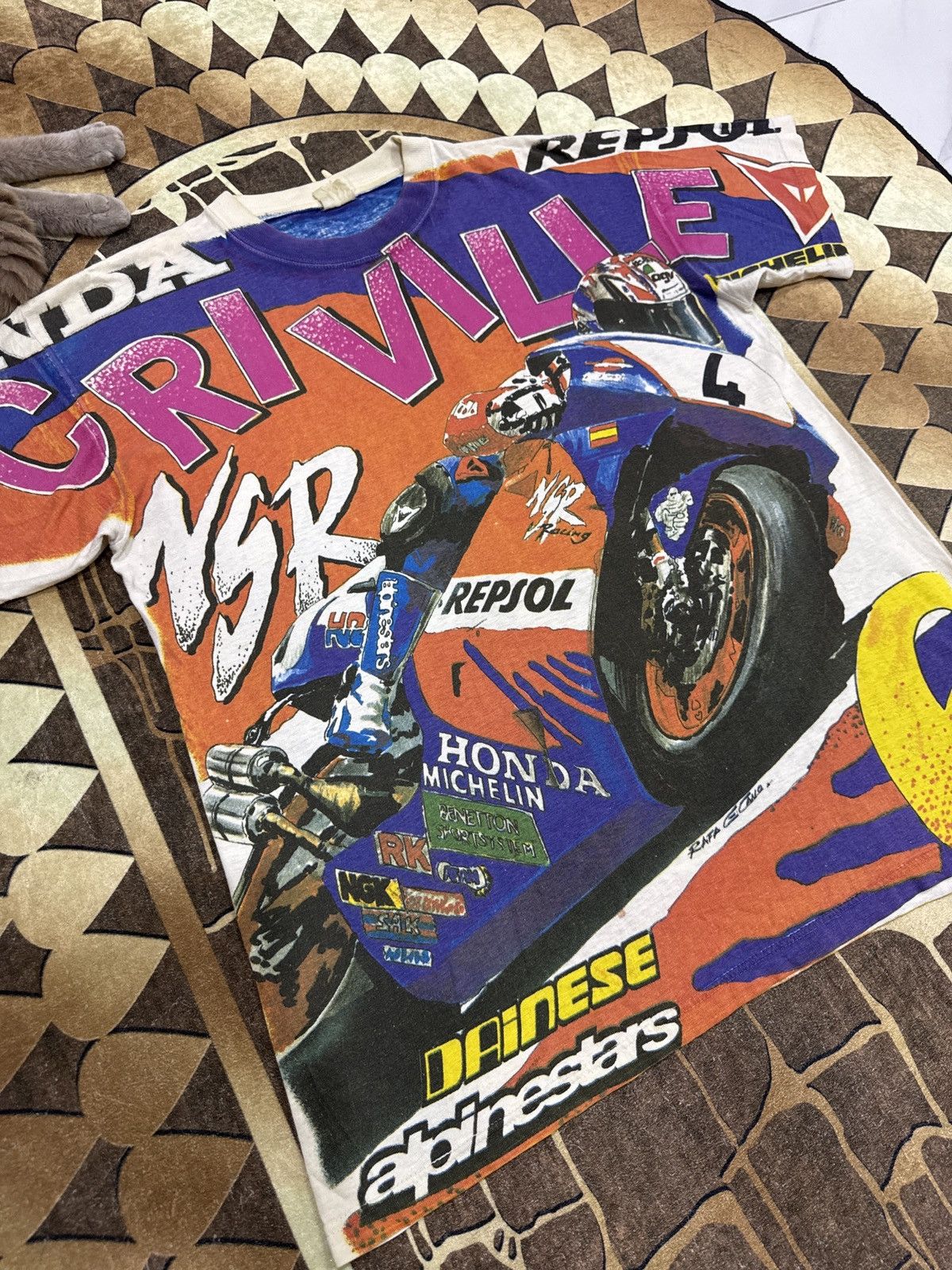 Vintage ‼️Rare Vintage Honda Alex Criville shirt 90s‼️ Size US XL / EU 56 / 4 - 2 Thumbnail