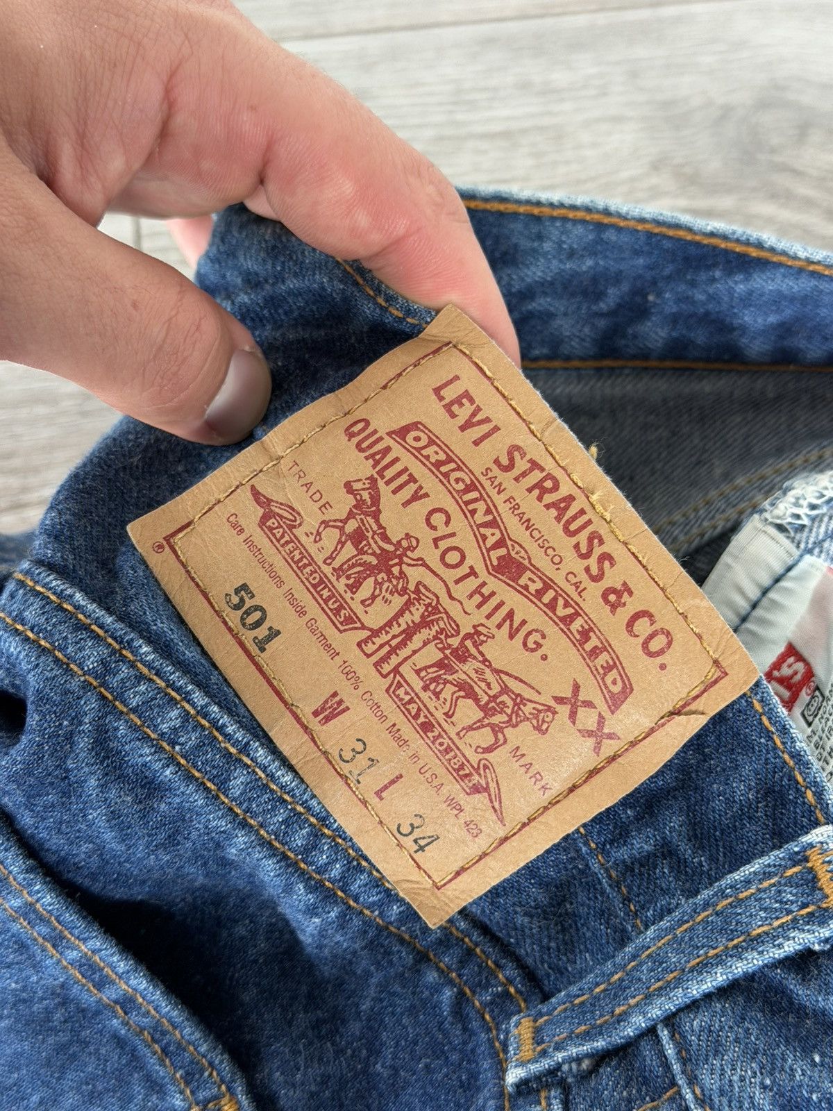 Levi's ‼️Vintage Levi’s Grey 501 Red Tab Denim Made in USA🇺🇸Jeans‼️ Size US 31 - 3 Thumbnail