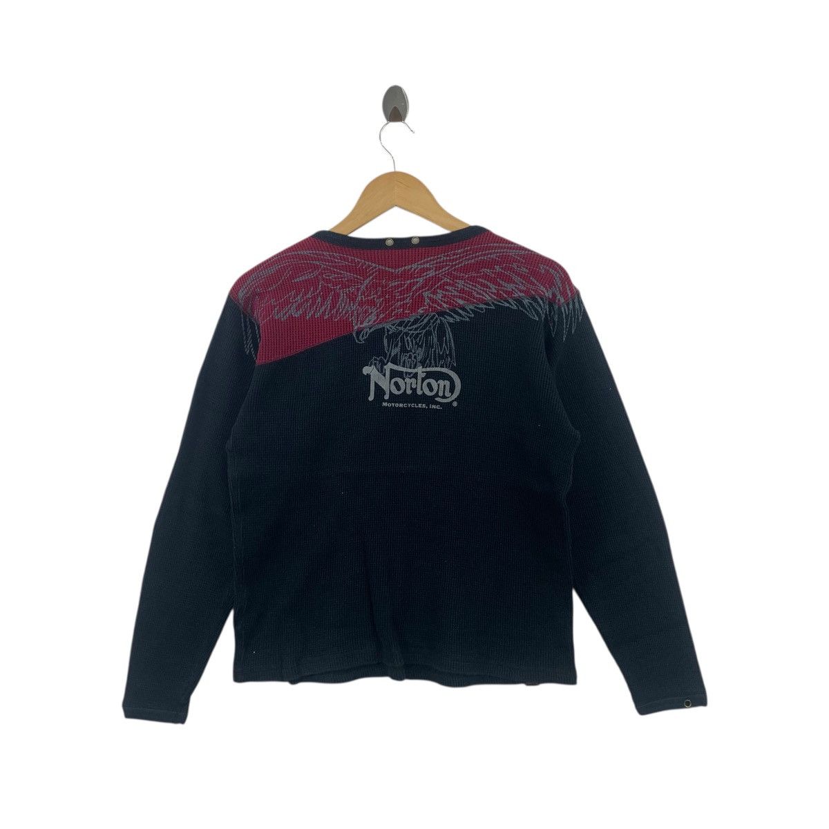 Norton Vintage NORTON MOTORCYCLES EAGLE Waffle Tee Shirt Top Size M / US 6-8 / IT 42-44 - 5 Thumbnail