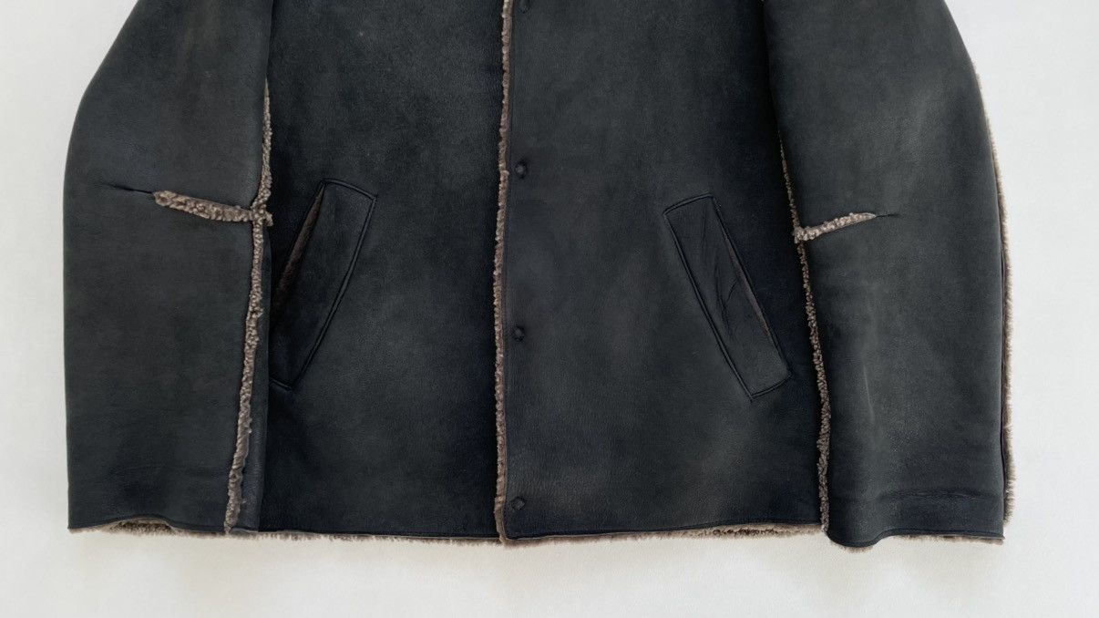 Ann Demeulemeester Early 2000s Black/Brown Shearling Jacket Size US M / EU 48-50 / 2 - 10 Thumbnail