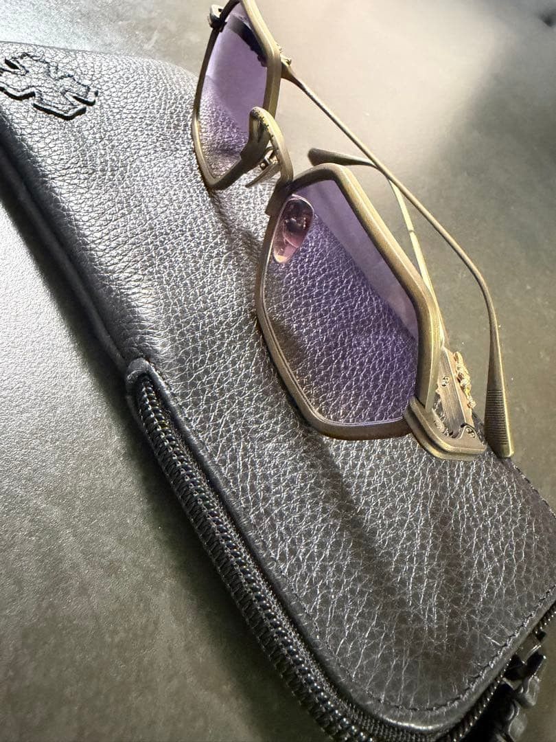Chrome Hearts CHROME HEARTS DATASS Sunglasses Iron/Gold 54□21-148 Size ONE SIZE - 3 Thumbnail