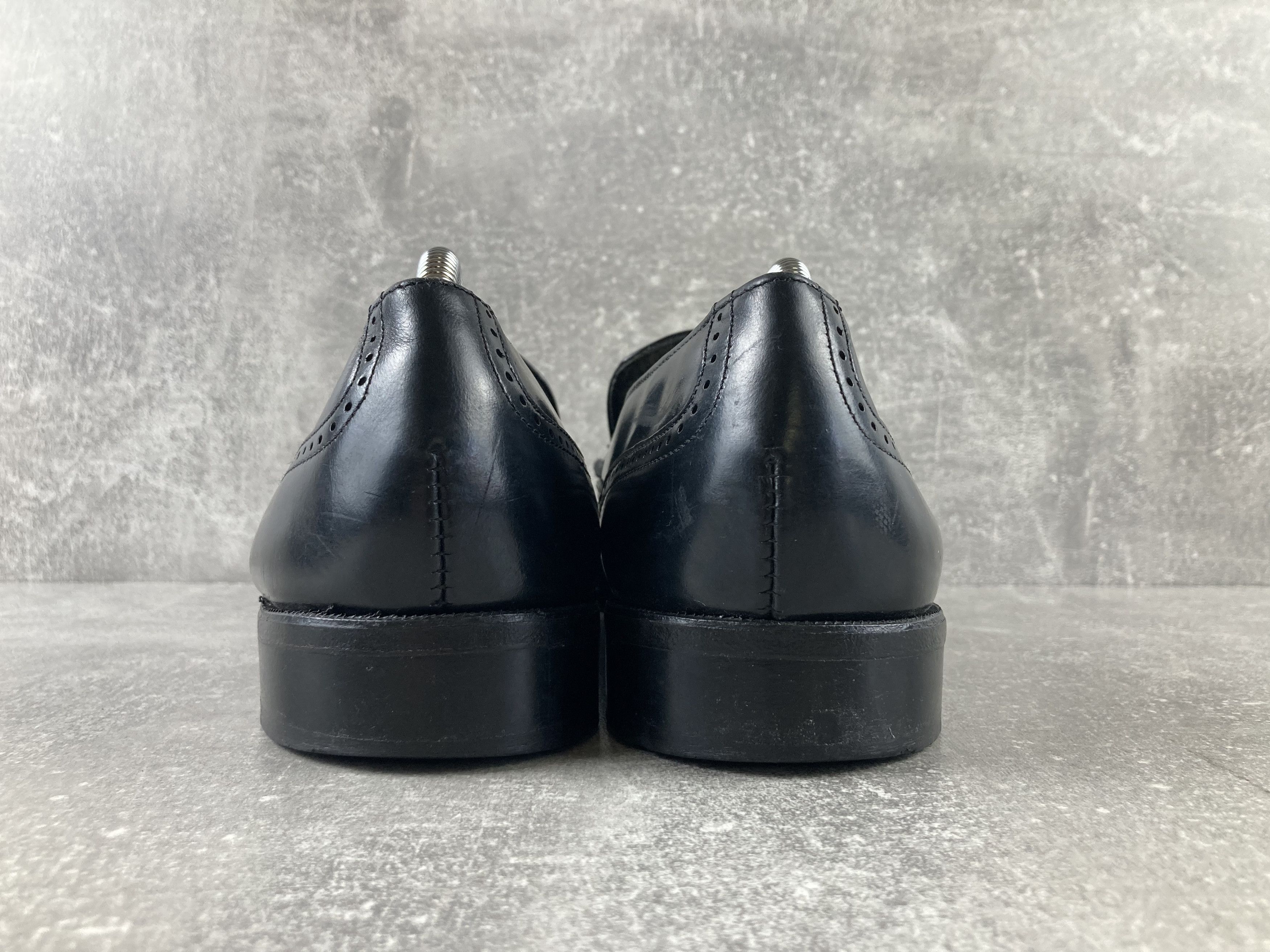 Genuine Leather Black leather tassal luxury old money brogue loafers shoes Size US 7 / EU 40 - 7 Thumbnail