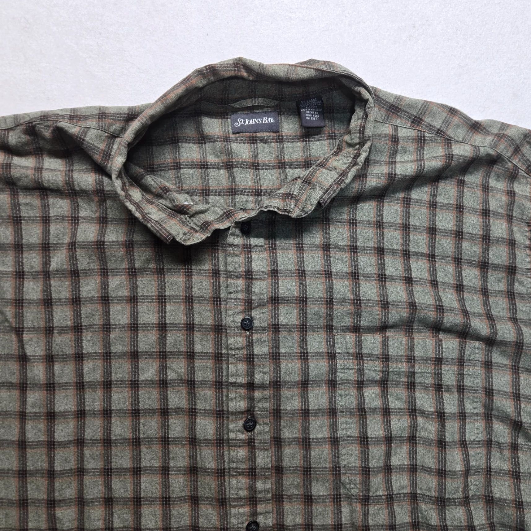 Vintage VINTAGE St. John's Bay Men's Shirt Flannel Button-Down Long Sleeve Casual 3X Gray Size US XXL / EU 58 / 5 - 2 Thumbnail
