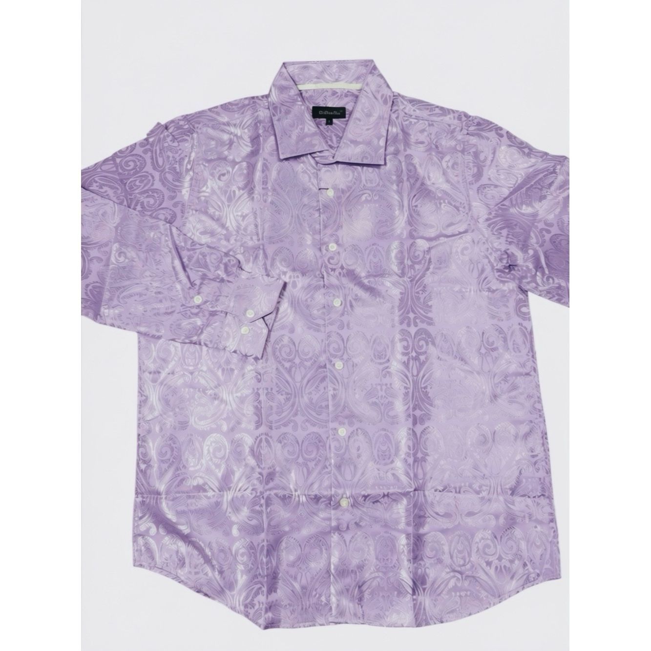 Other NWT New DiBanGu Silk Blend Paisley Long Sleeve Lavender Shi Size US L / EU 52-54 / 3 - 3 Thumbnail