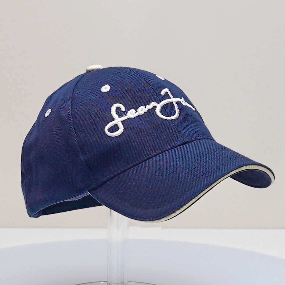 Sean John Vintage Sean John Navy Blue Velcro Adjustable Hat Size ONE SIZE - 1 Thumbnail