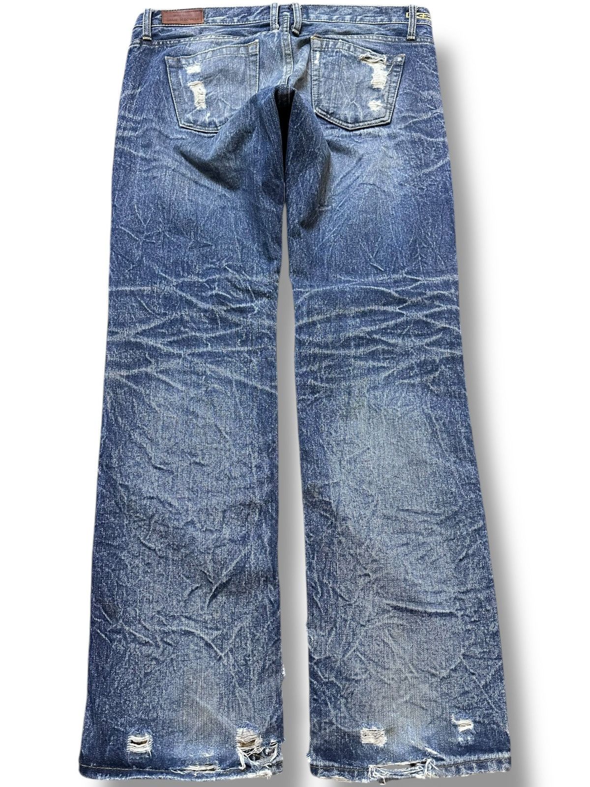 If Six Was Nine Vintage Blue Recycle Ripped Grunge Distressed Denim Size US 35 - 6 Thumbnail