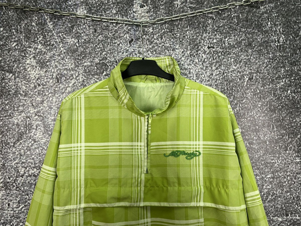 Ed Hardy Vintage Ed Hardy Green Check 1/4 Zip Jacket Streetwear Y2K Size US XL / EU 56 / 4 - 2 Thumbnail