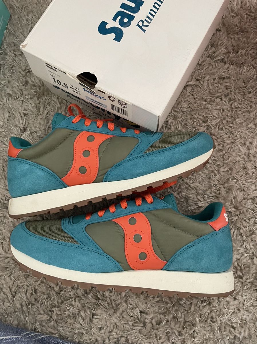 Saucony Saucony Jazz Original Teal/Olive/Orange Size US 10.5 / EU 43-44 - 2 Thumbnail
