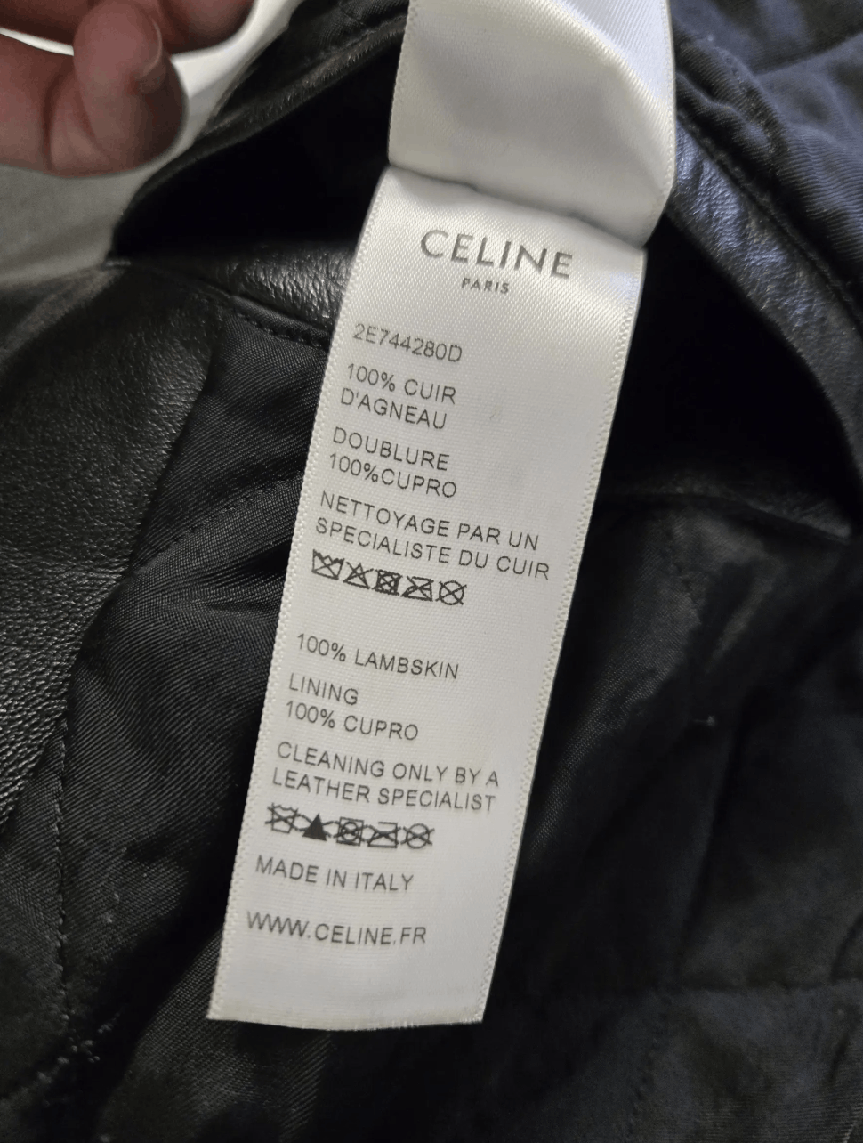 Celine × Hedi Slimane Leather Jacket Cafe Racer 50 Size US M / EU 48-50 / 2 - 8 Thumbnail