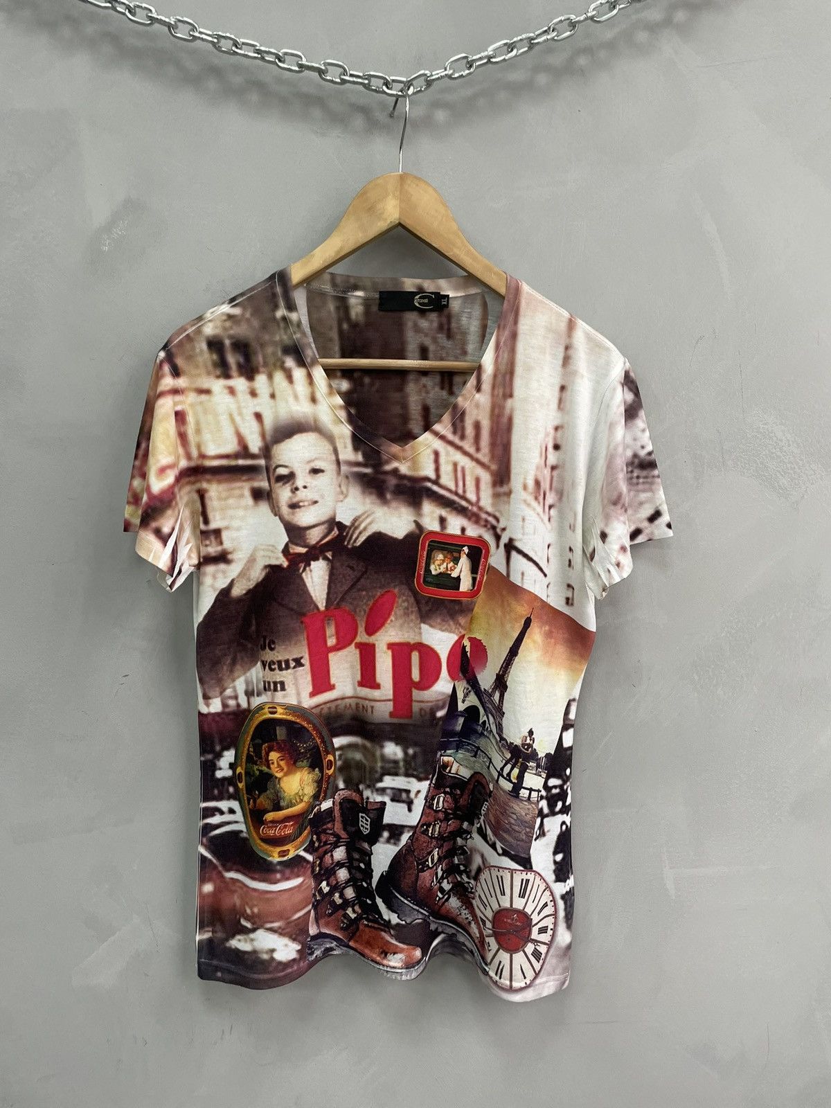 Roberto Cavalli Rare overprint Roberto cavalli t shirt archive y2k Size US L / EU 52-54 / 3 - 1 Thumbnail