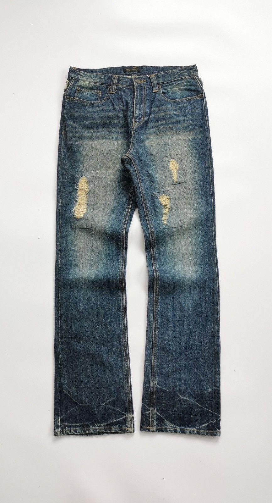 Japanese Brand Plaid Patch Beach Sound Japan Jeans Size US 30 / EU 46 - 2 Thumbnail