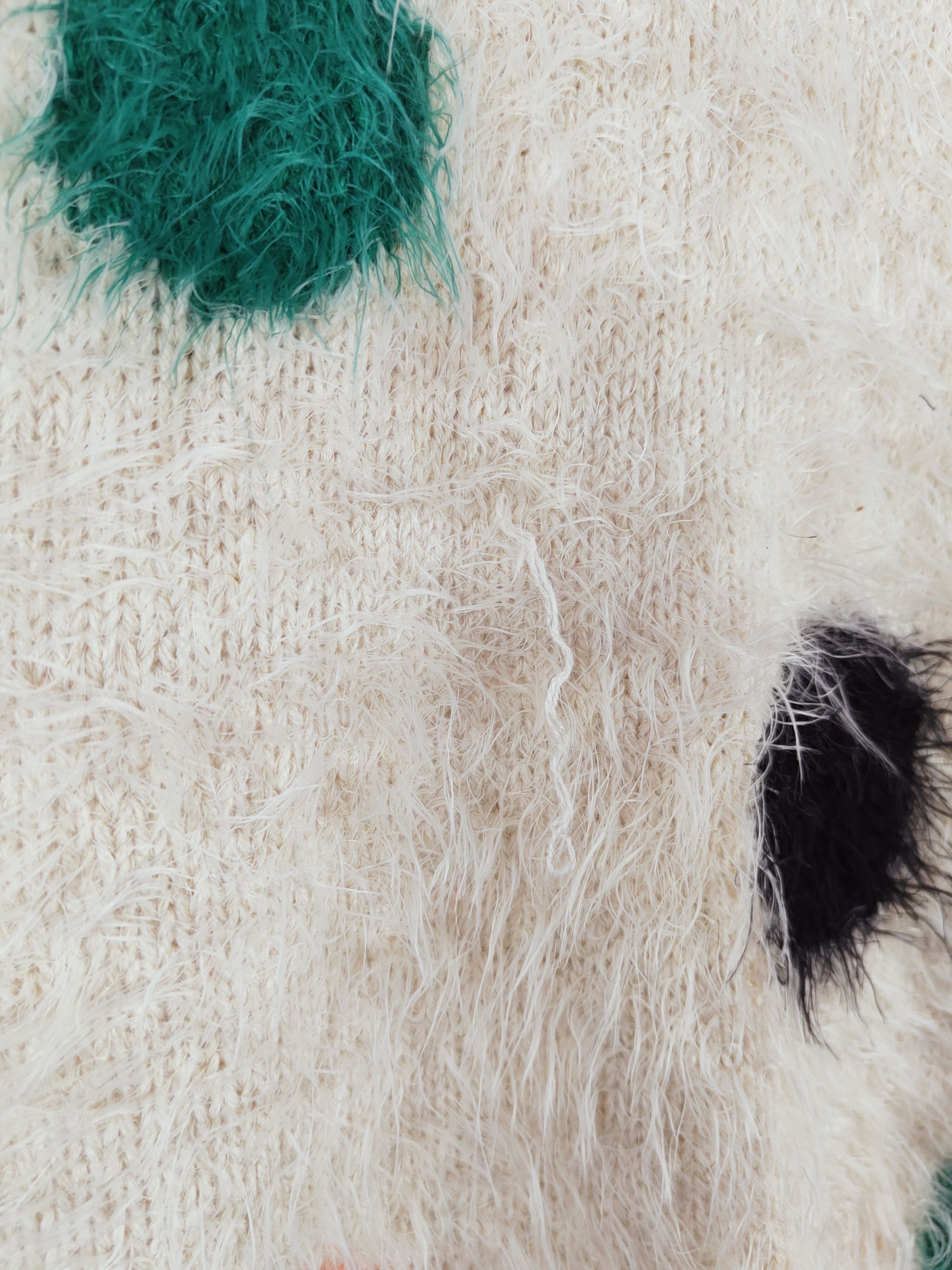 Japanese Brand × Vintage n Beige Shag Shaggy Fur Mohair Knitwear #W974 Size M / US 6-8 / IT 42-44 - 2 Thumbnail
