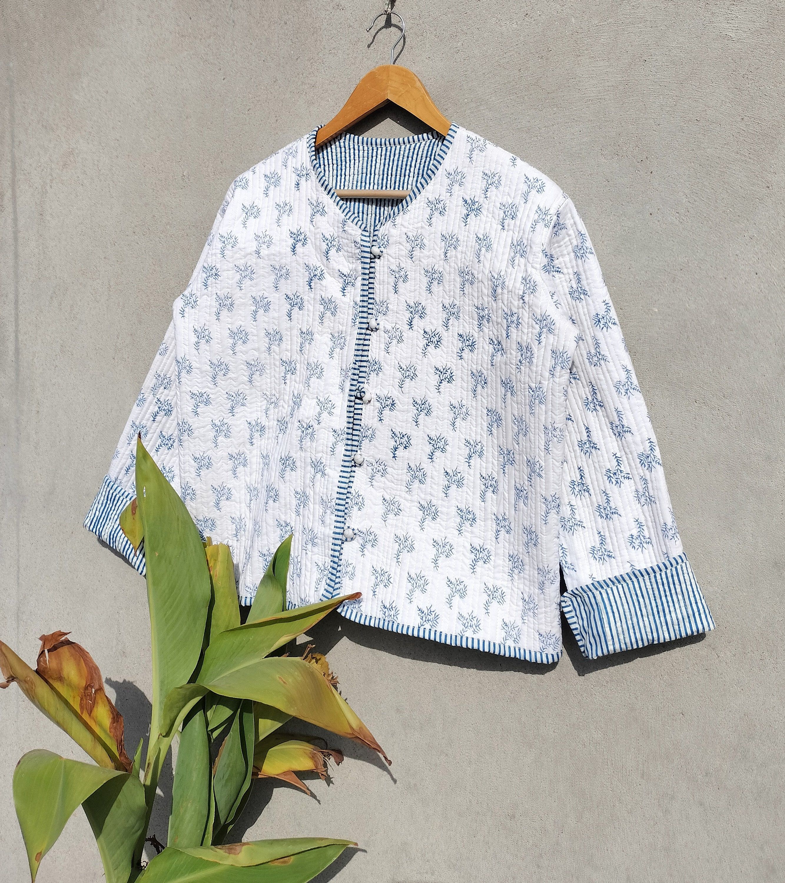 Handmade Quilted Short jacket women Vintage Jacket Handmade Jacket Size S / US 4 / IT 40 - 6 Thumbnail