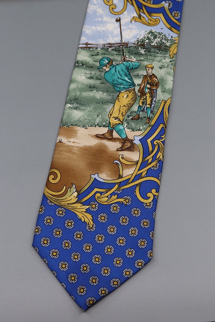 Hugo Boss × Vintage Vintage Hugo Boss Golf Scene Tie Size ONE SIZE - 1 Thumbnail
