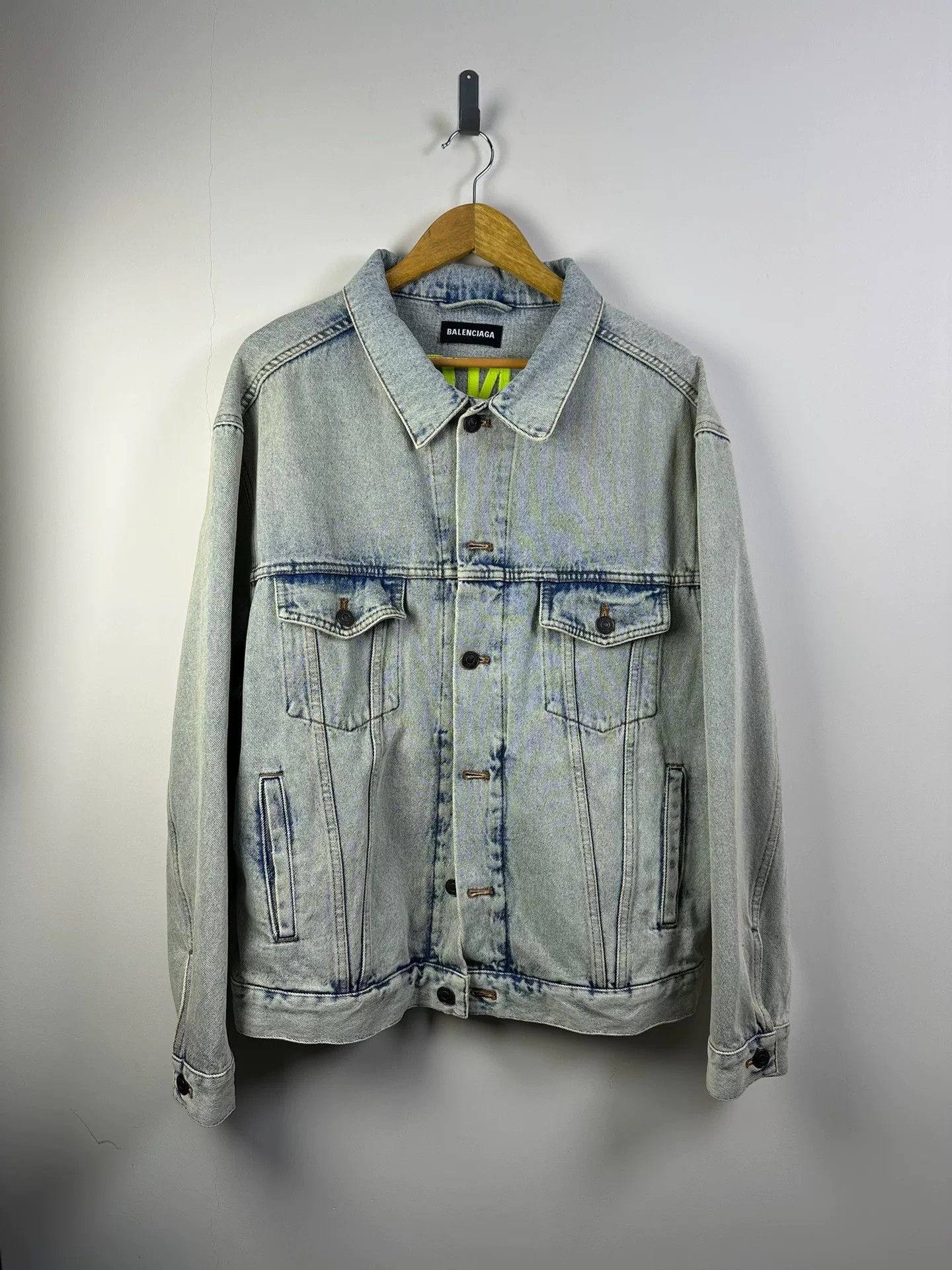 Balenciaga Balenciaga Denim Jacket with Logo Size US M / EU 48-50 / 2 - 1 Thumbnail